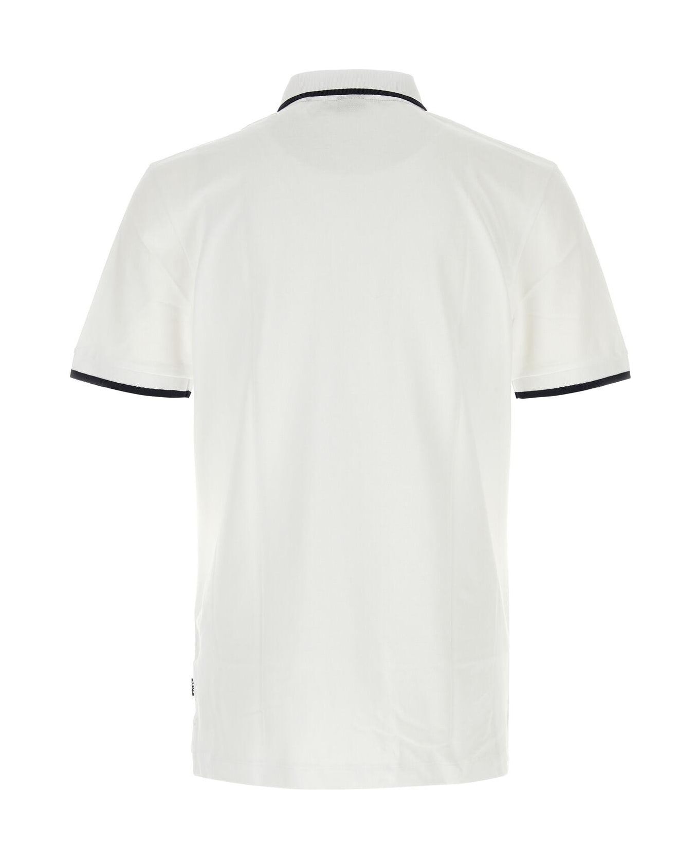 Hugo Boss White Piquet Polo Shirt - WHITE
