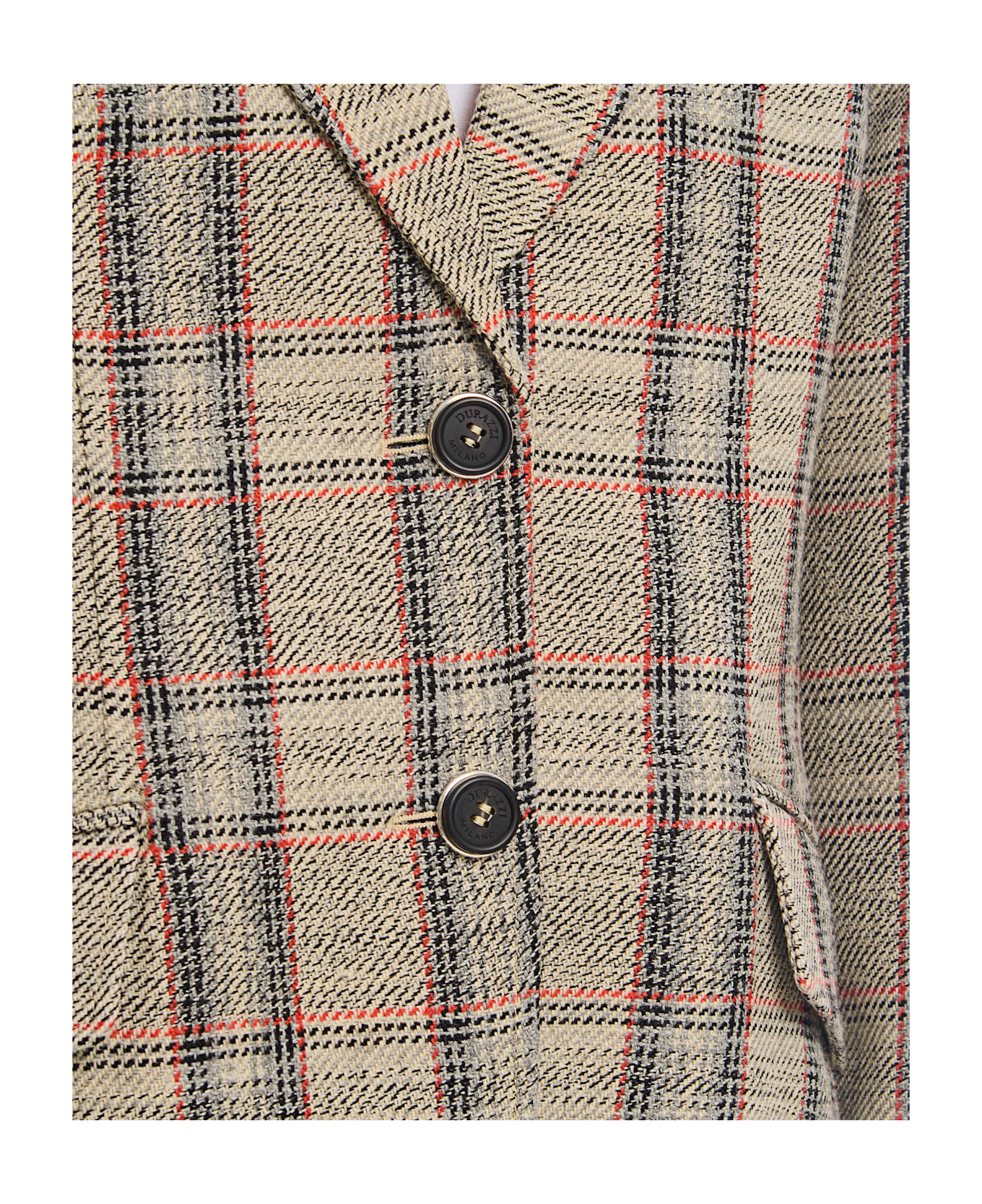 Durazzi Milano Checked Tailored Jacket - Grey