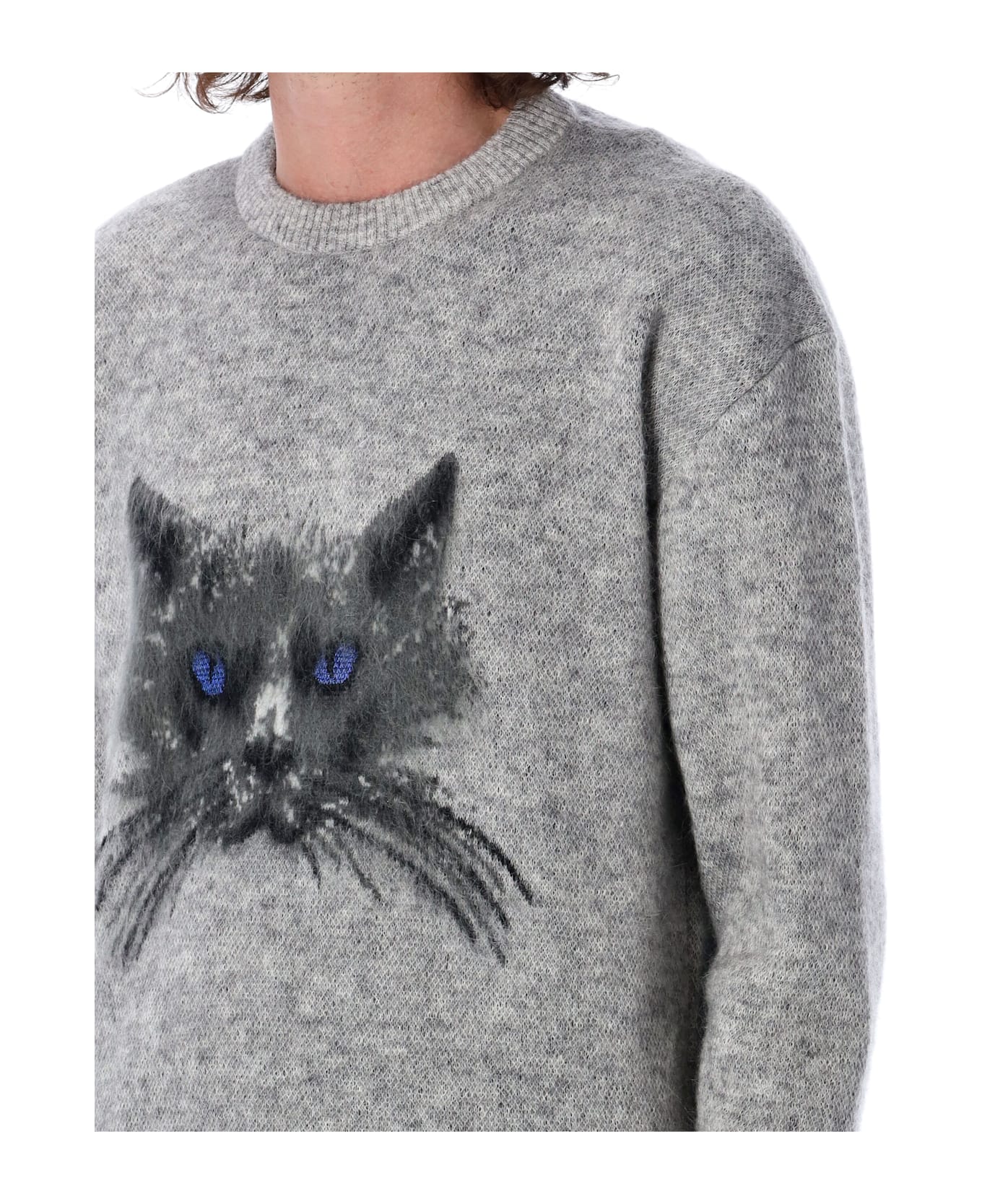 Givenchy Cat Jacquard Sweater - GREY ニットウェア