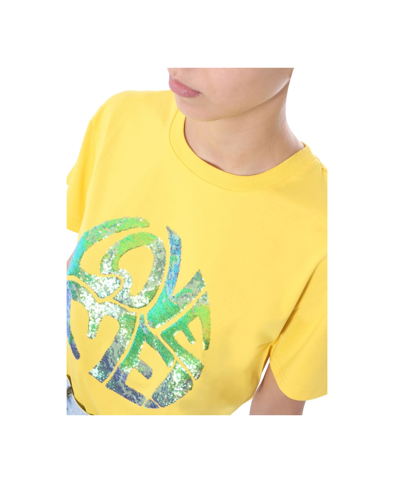 Alberta Ferretti Crew Neck T-shirt - YELLOW Tシャツ