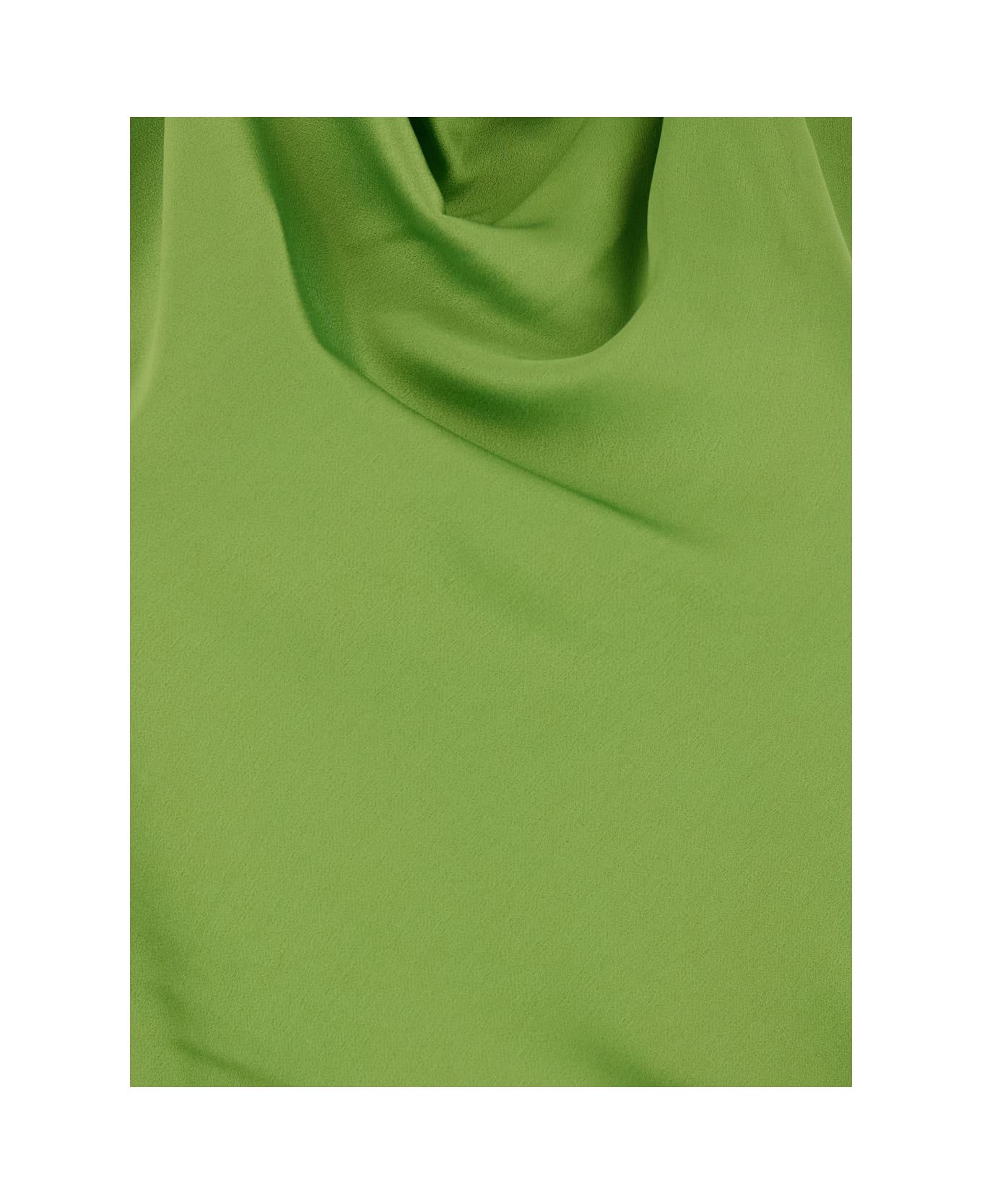 Simkhai 
reannon
 Green Long Dress With Halterneck And Front Ruches In Tech Fabric Woman - Green