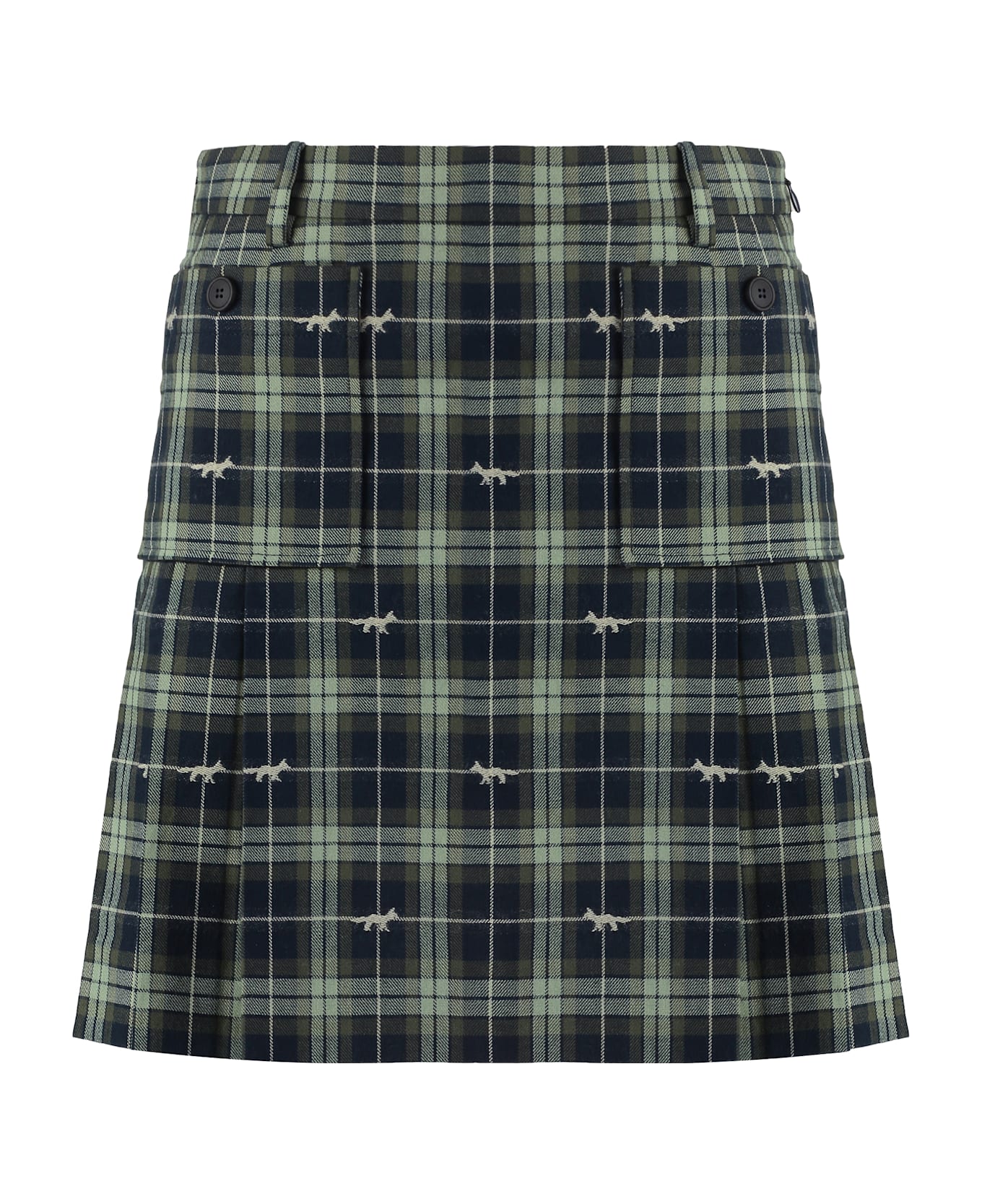 Maison Kitsuné Pleated Skirt - green