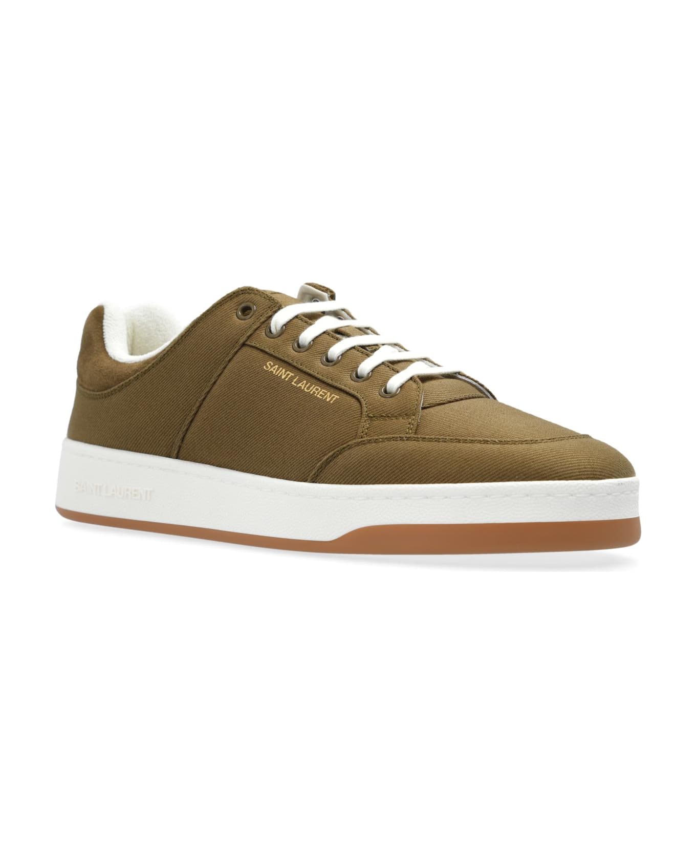 Saint Laurent Sl/61 Lace-up Sneakers - CACTUSMILITARYGREE