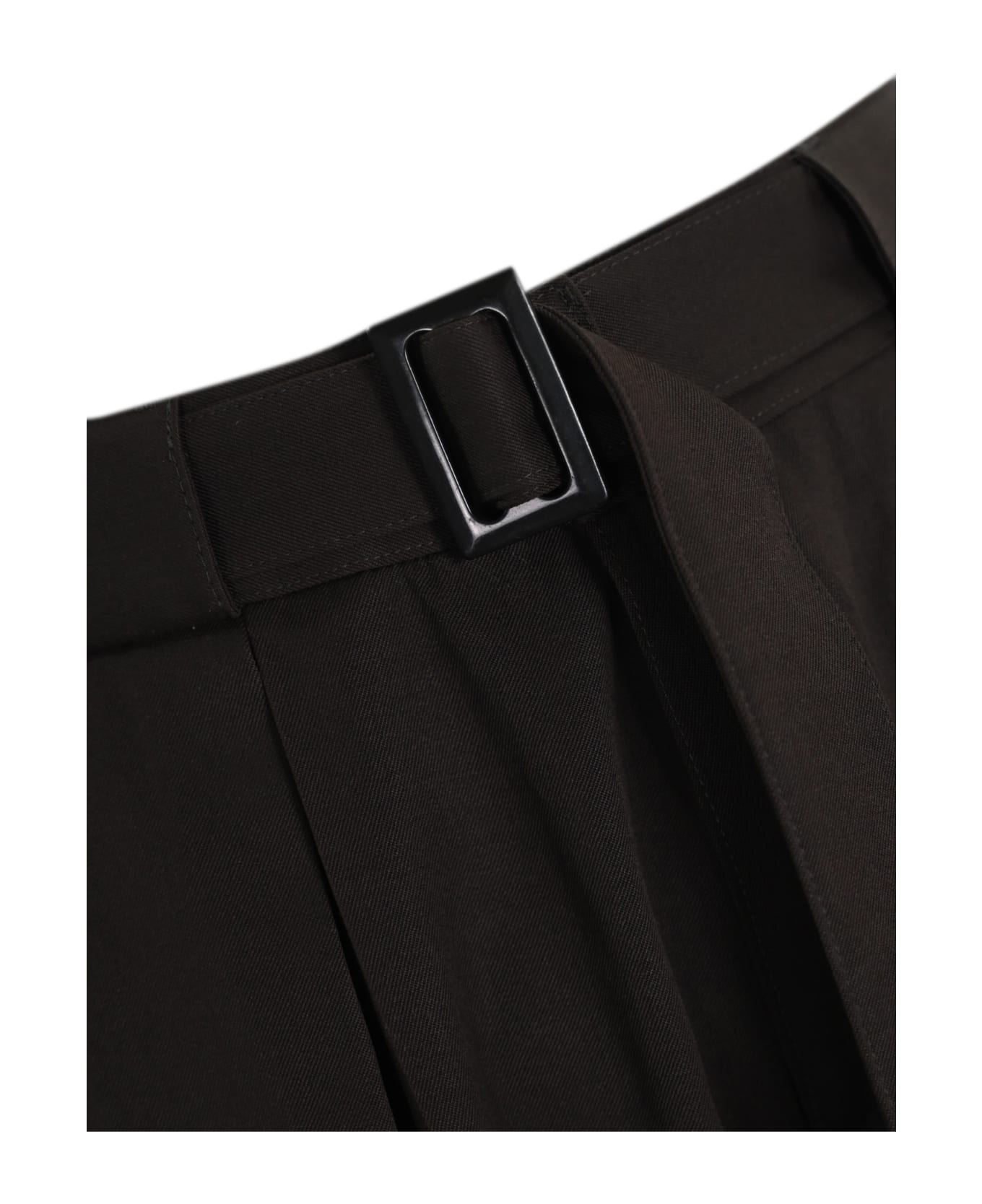 LGN LOUIS GABRIEL NOUCHI Wide Trousers With Belt - Expresso 027