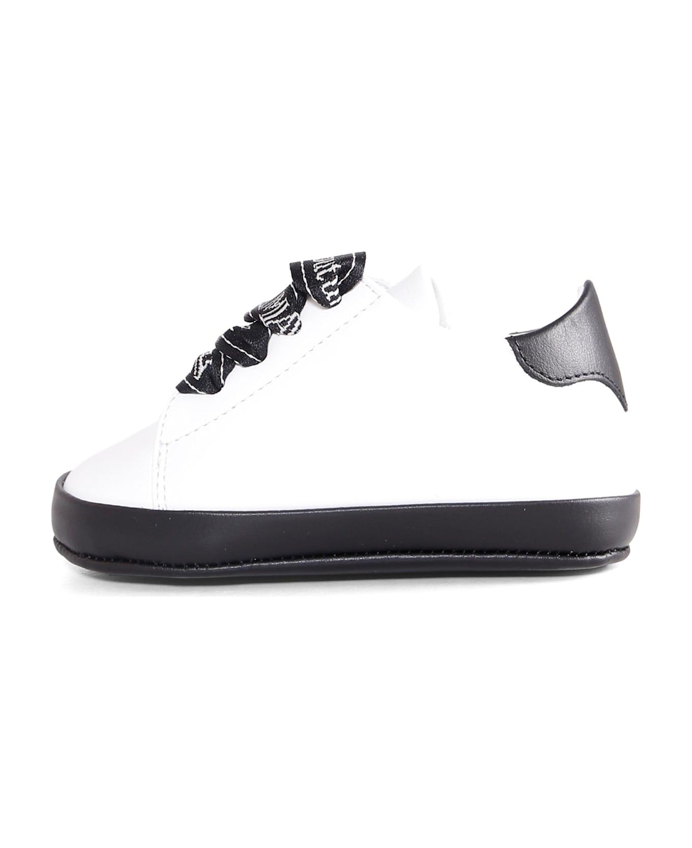 Balmain White Sneakers For Babykids Wirth Logo - White