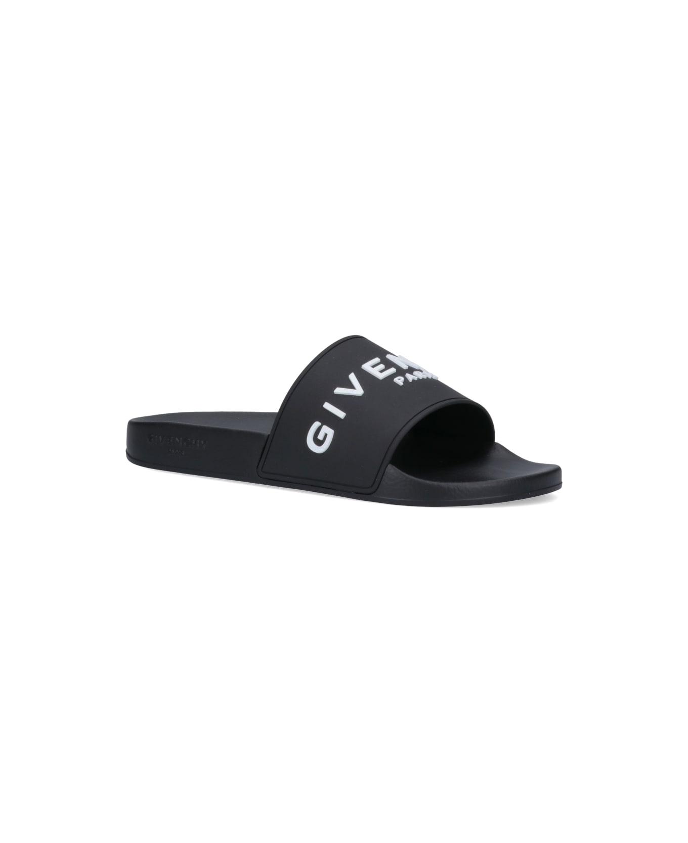Givenchy Slides Logo - Black