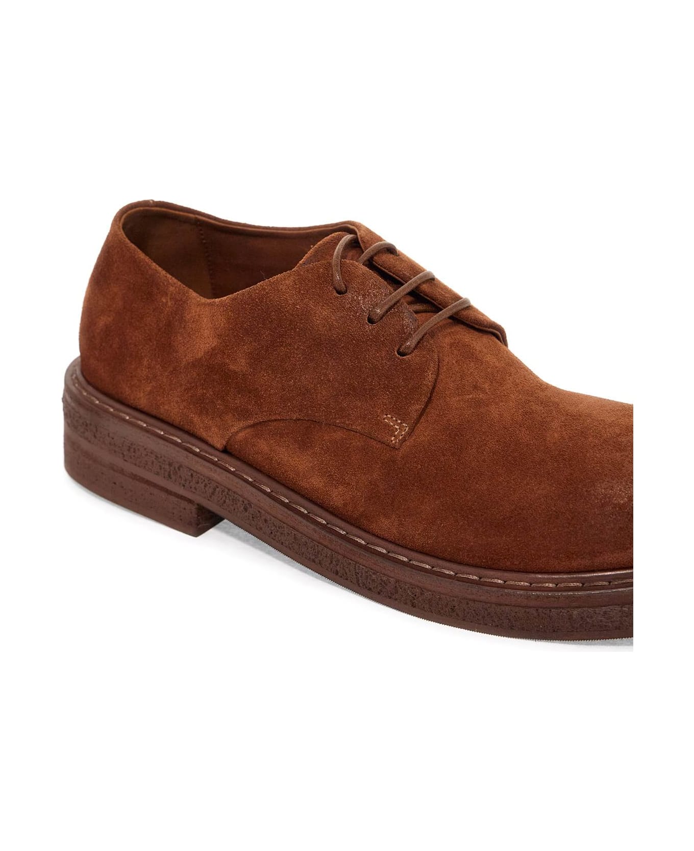 Marsell Suede Leather Lace-up Derby Shoes With - BASALTO (Brown)