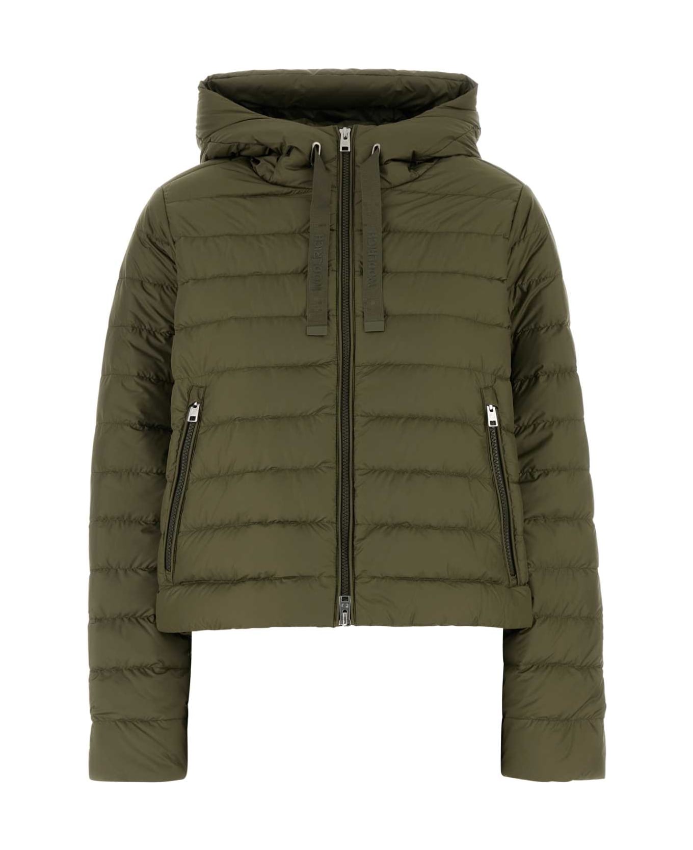 Woolrich Army Green Polyester Down Jacket - GREEN