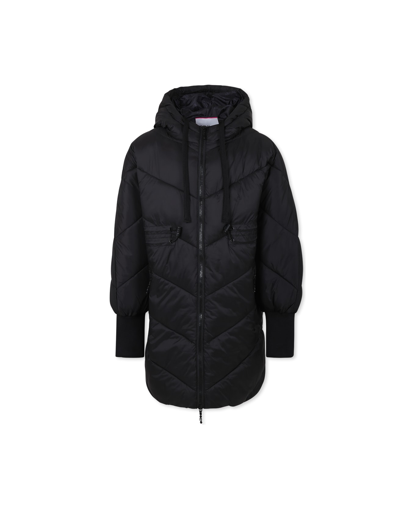 Pinko Black Down Jacket For Girl - Black