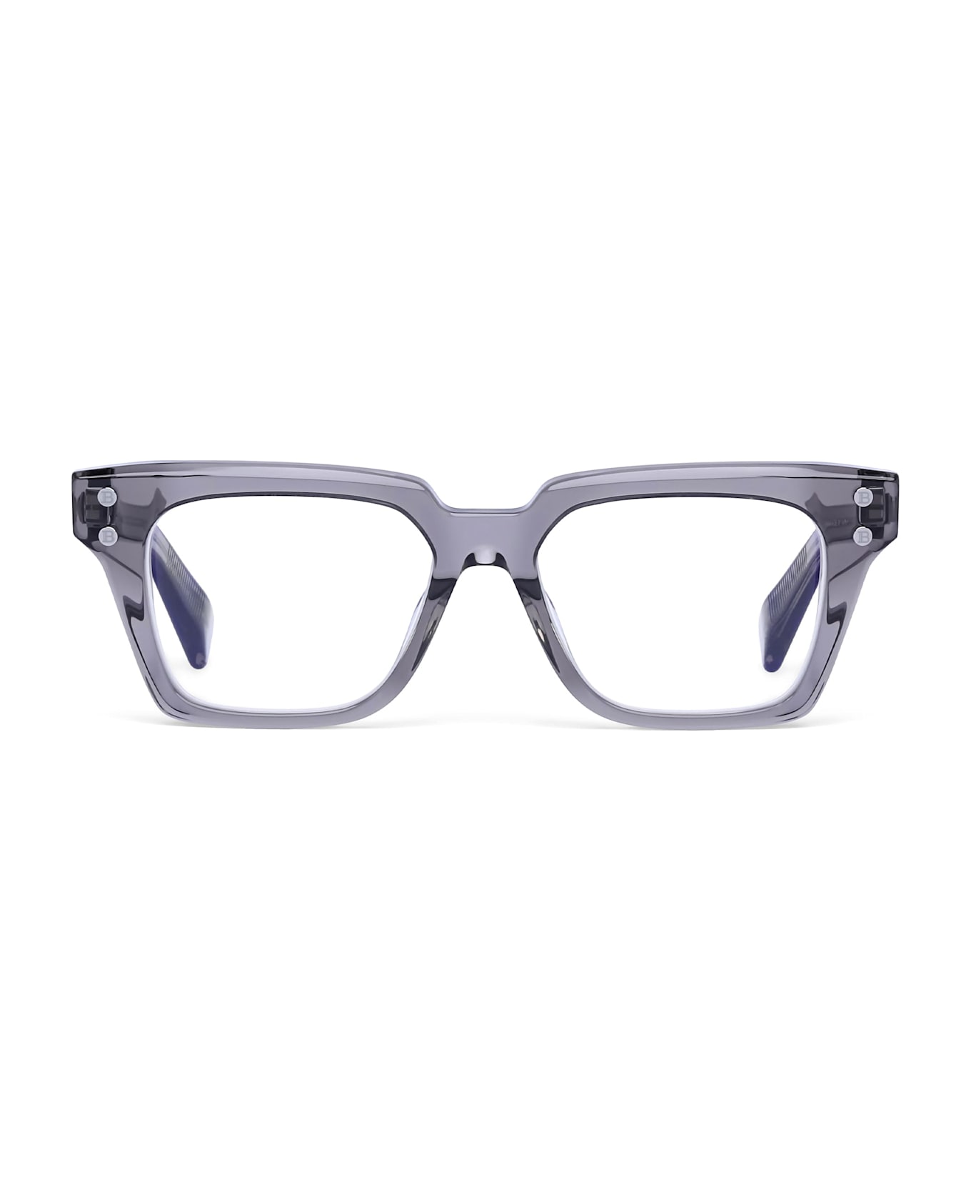 Balmain Tempo - Crystal Grey / Shiny Black Rhodium Rx Glasses - grey/black
