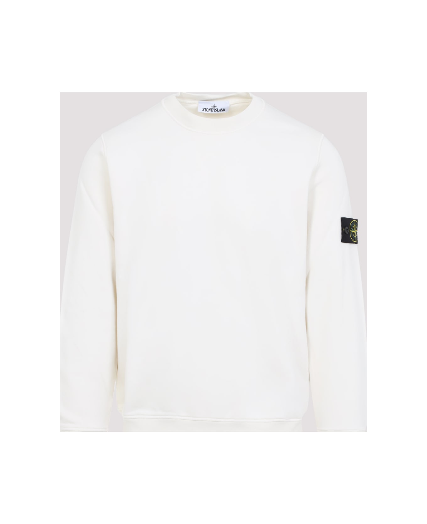 Stone Island Cotton Sweatshirt - Ivory