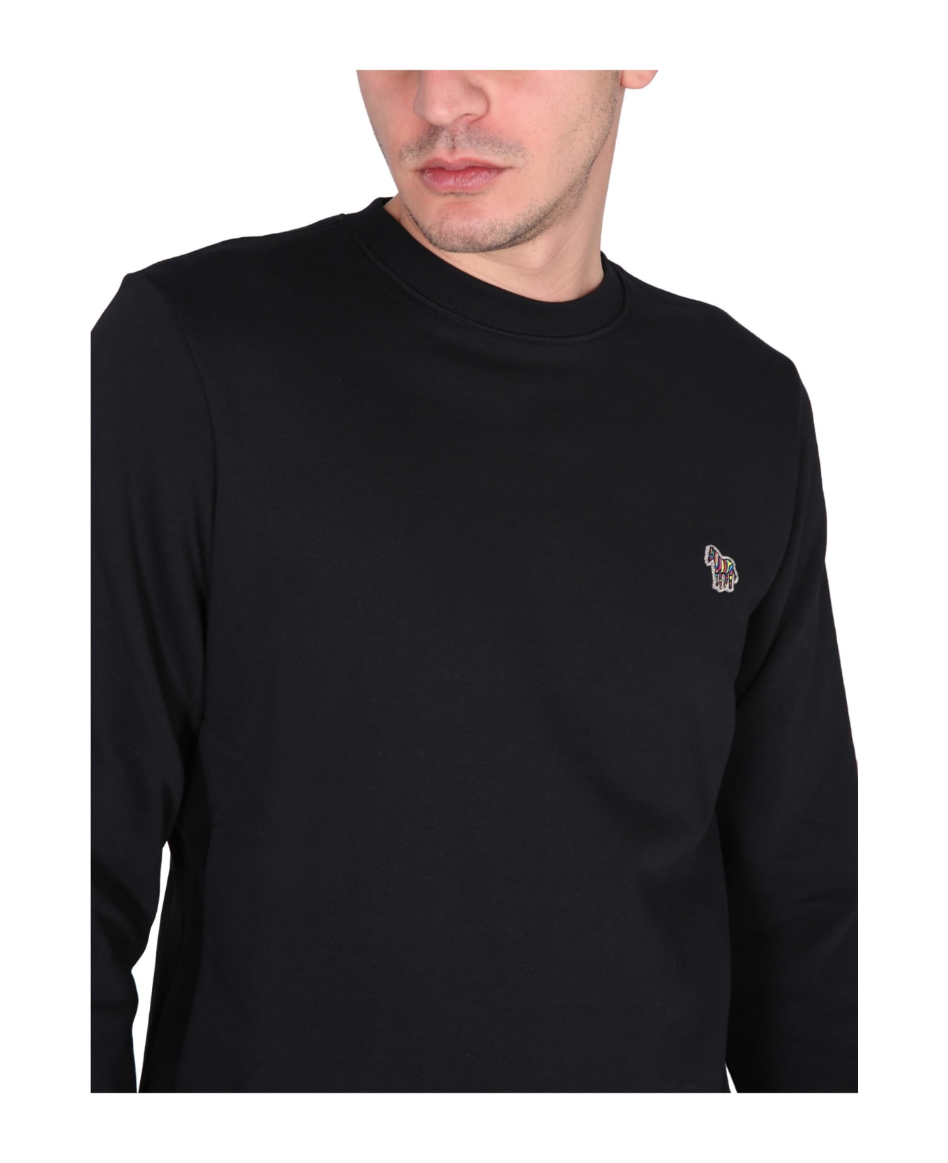 Paul Smith Sweatshirt With Zebra Embroidery Paul Smith - BLACK