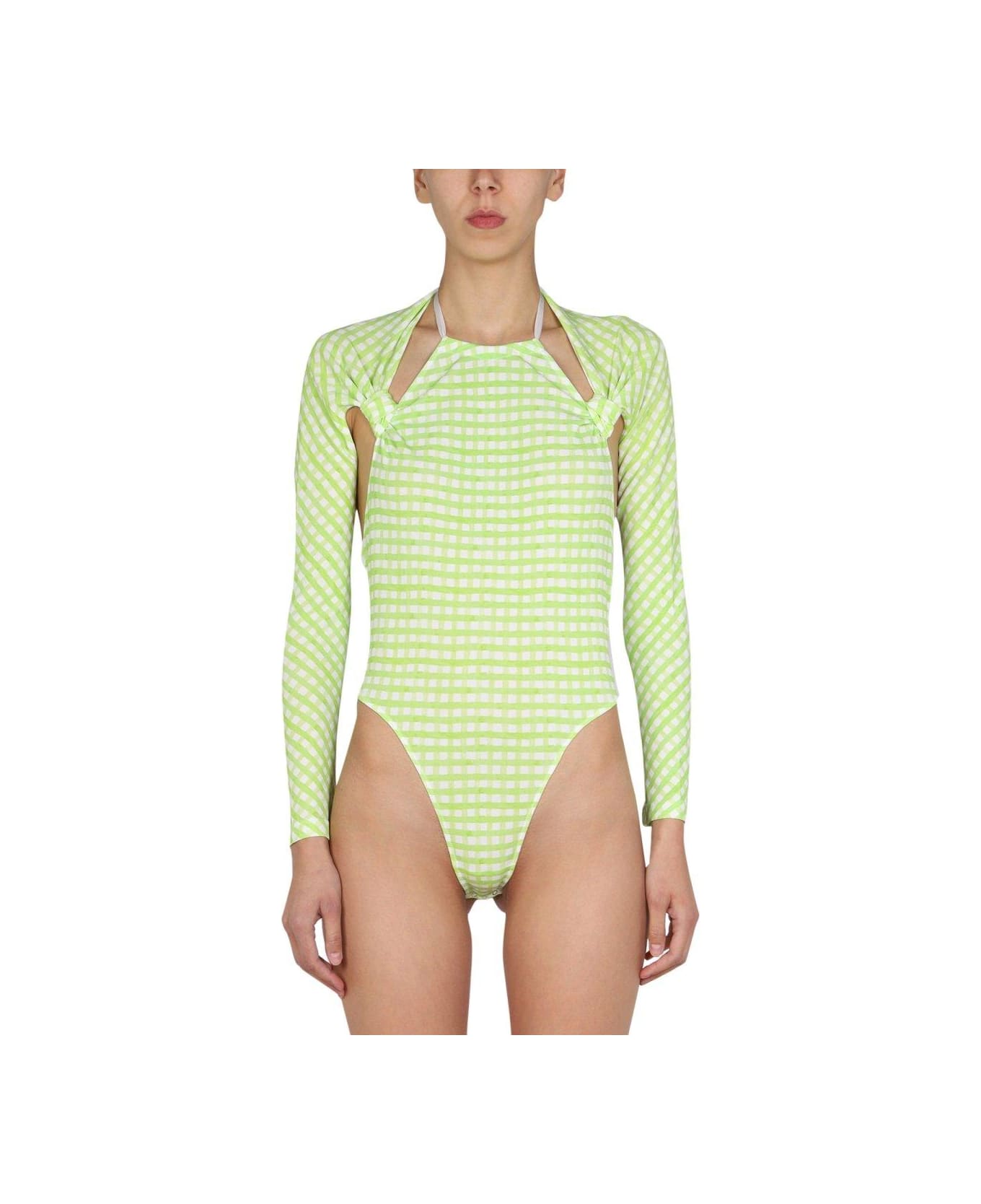 Jacquemus Open Back Stretched Bodysuit - GREEN