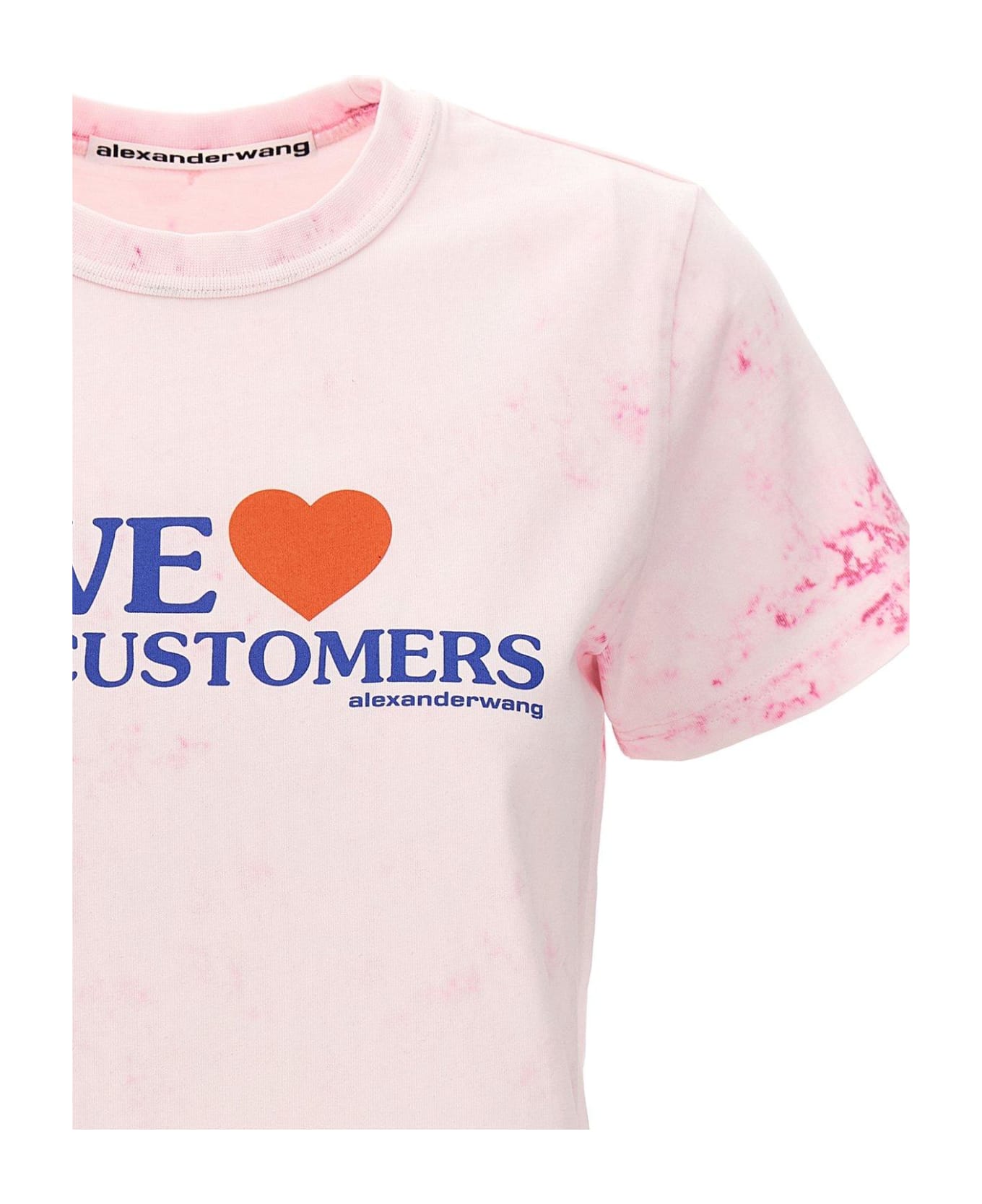 Alexander Wang Love Our Customers Shrunken T-shirt - Pink