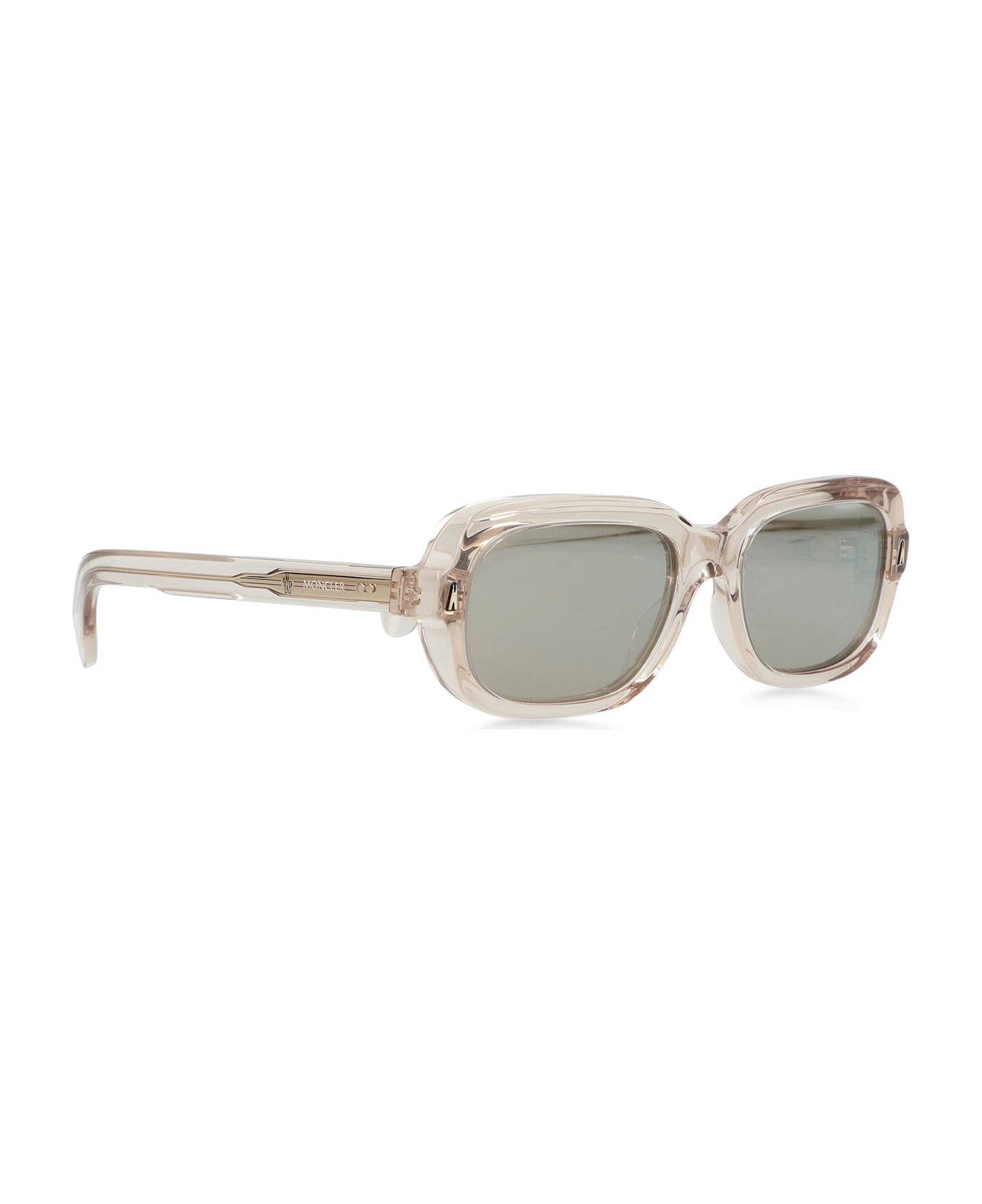 Moncler Suntrap Rectangular Frame Sunglasses - Transparent