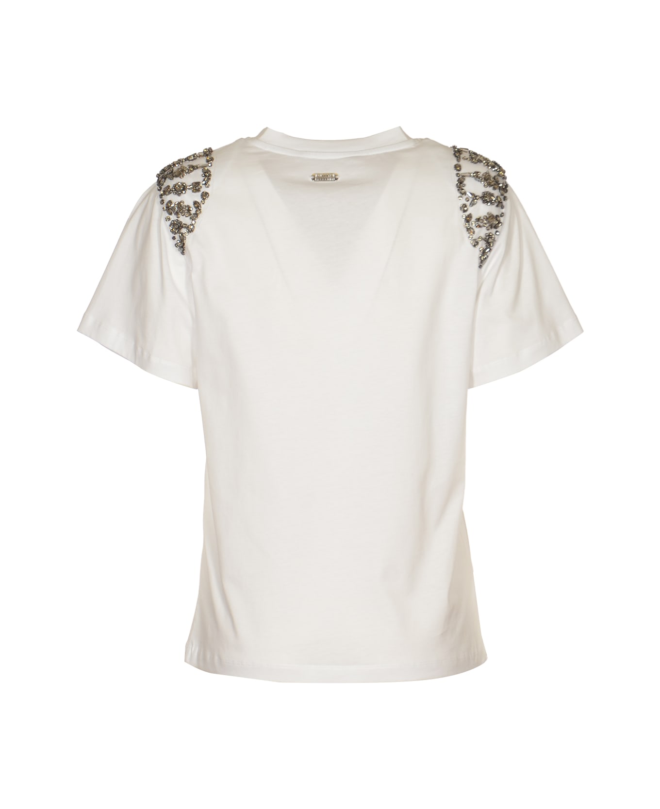 Alberta Ferretti Rhinestone Embellished Round Neck T-shirt