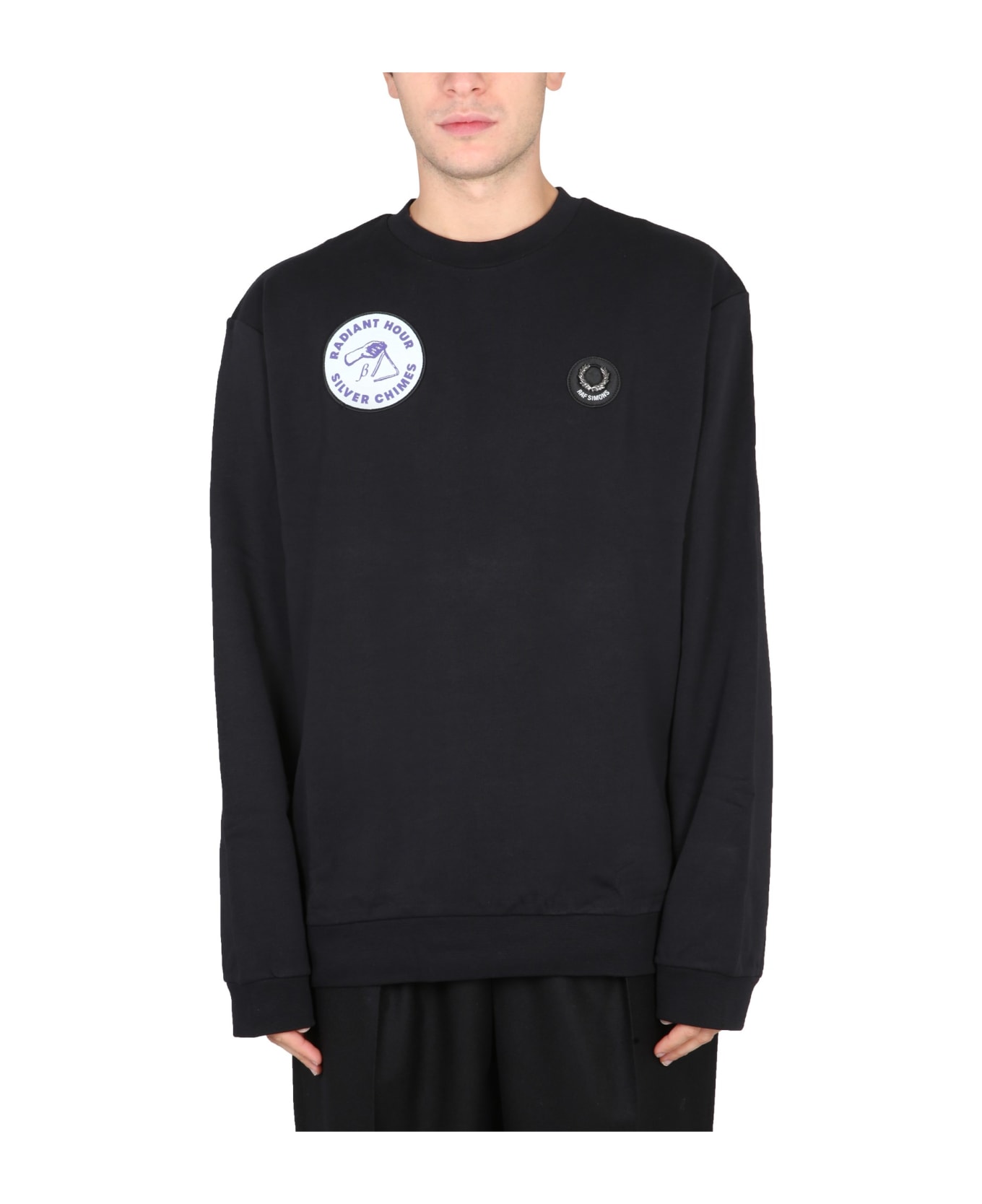 Fred Perry by Raf Simons Sweatshirt With Patch - NERO