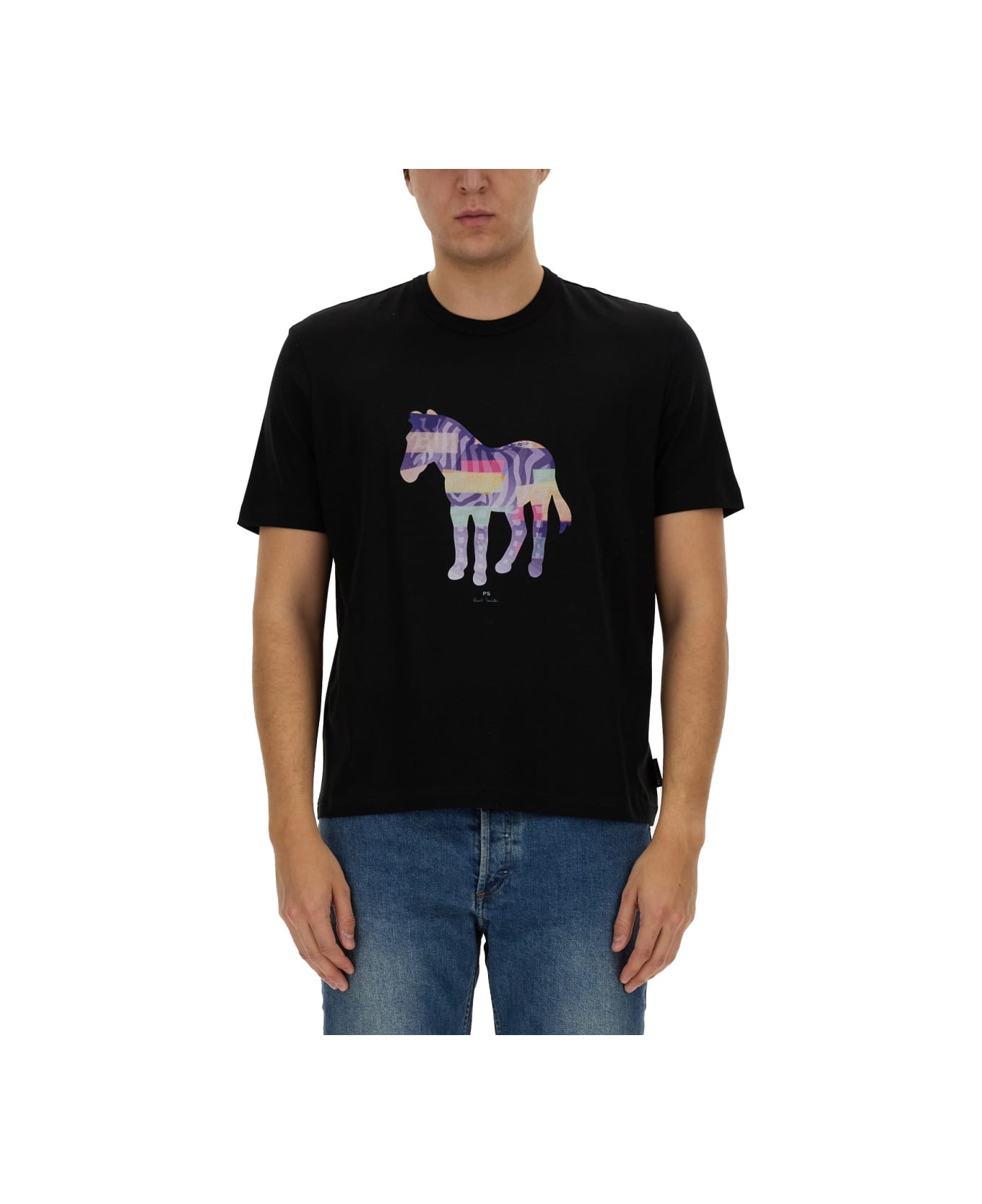 PS by Paul Smith Zebra Print T-shirt - BLACK シャツ