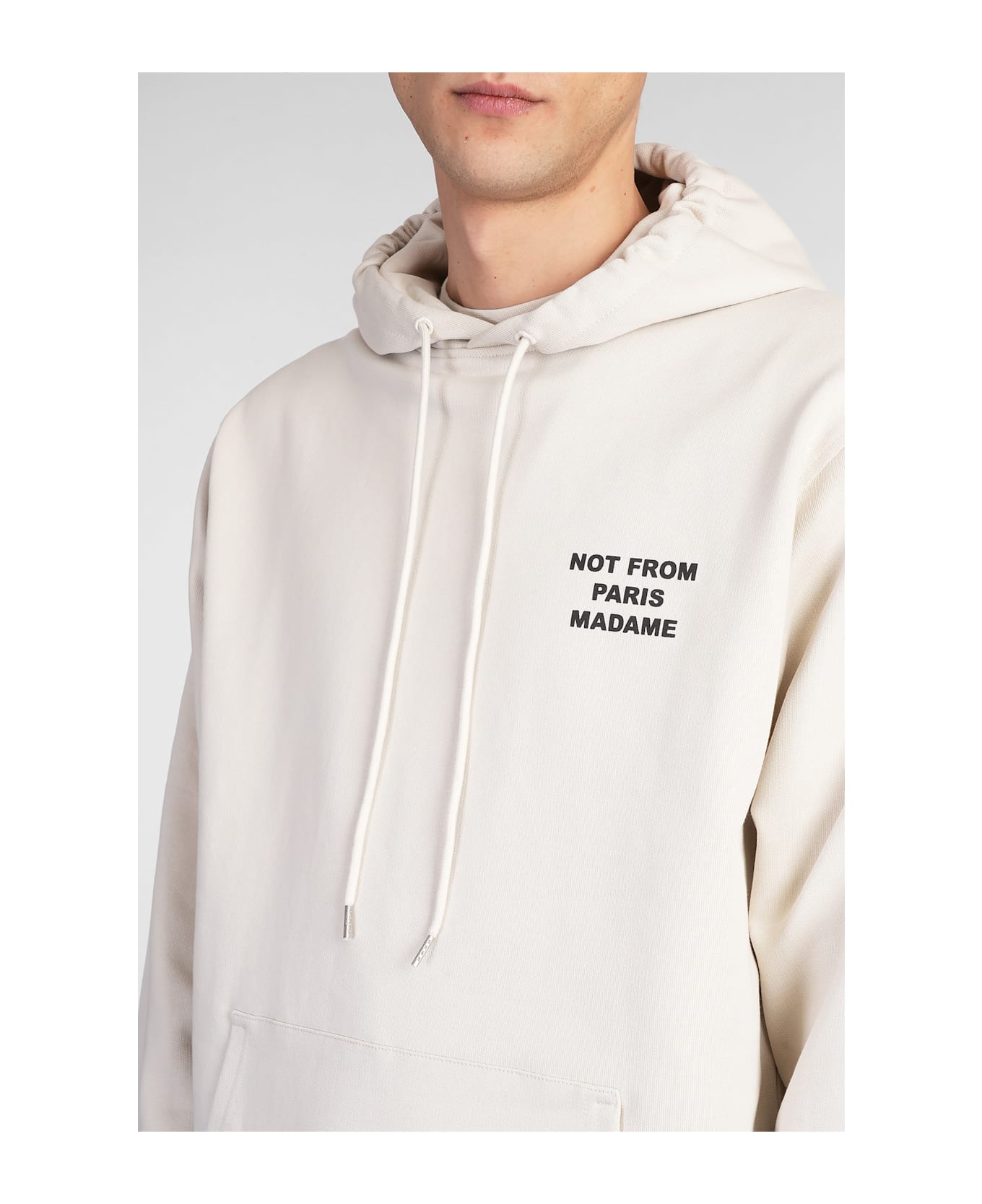 Drôle de Monsieur Sweatshirt In Beige Cotton - beige