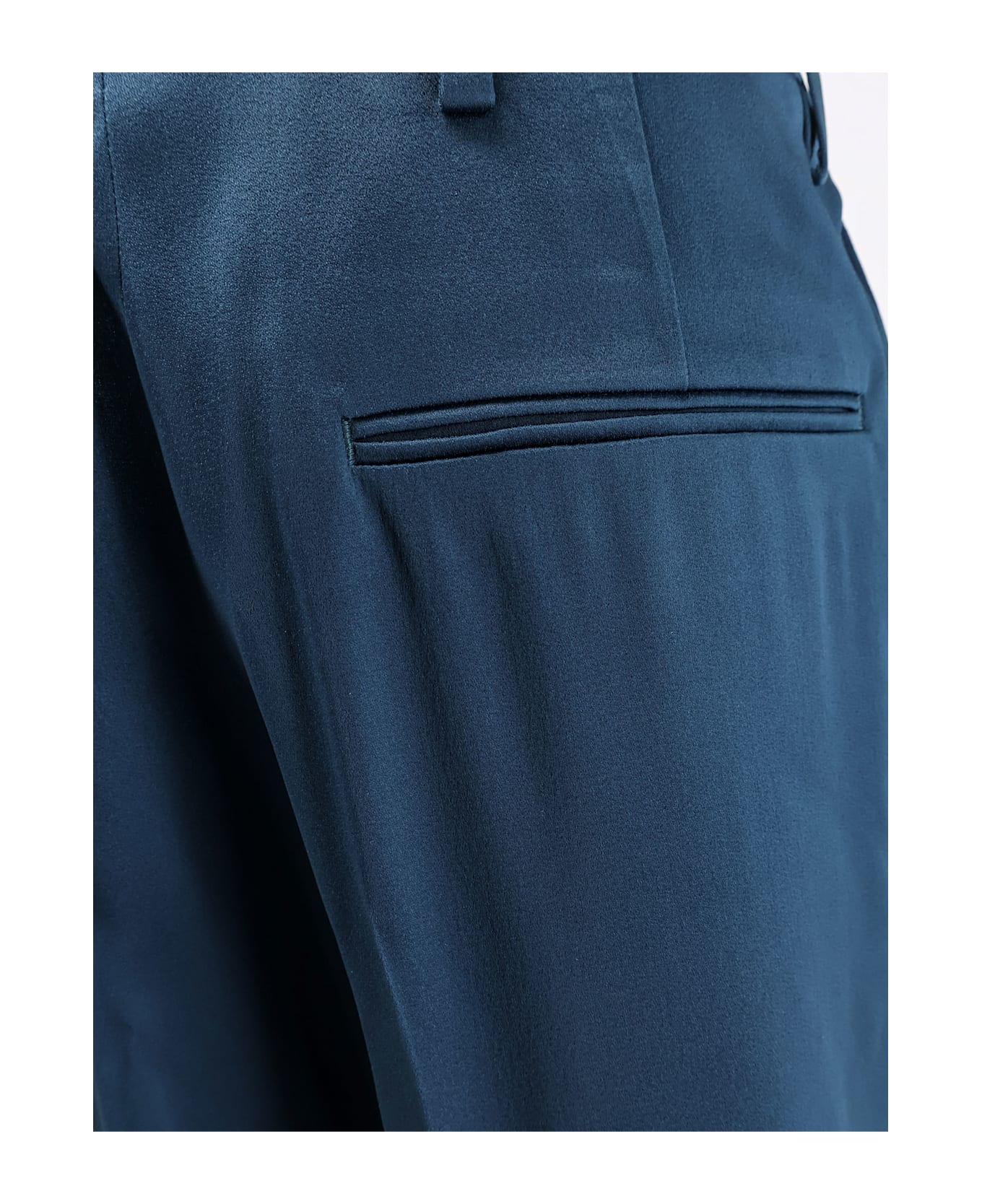 Dries Van Noten Portias Satin Trousers - PETROL