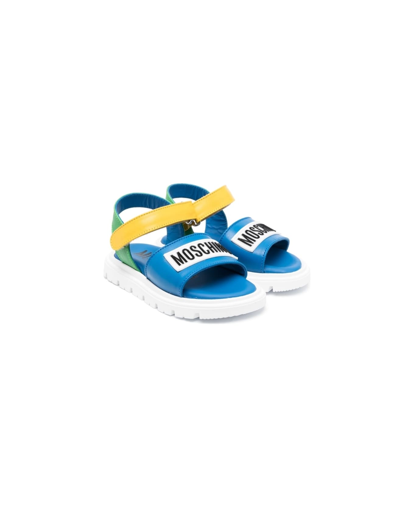 Moschino Sandals With Logo - Blue