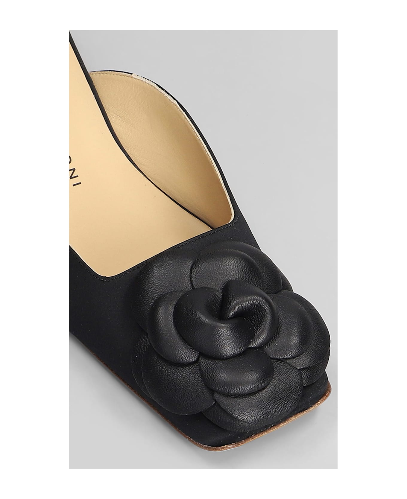 Fabio Rusconi Slipper-mule In Black Satin - black