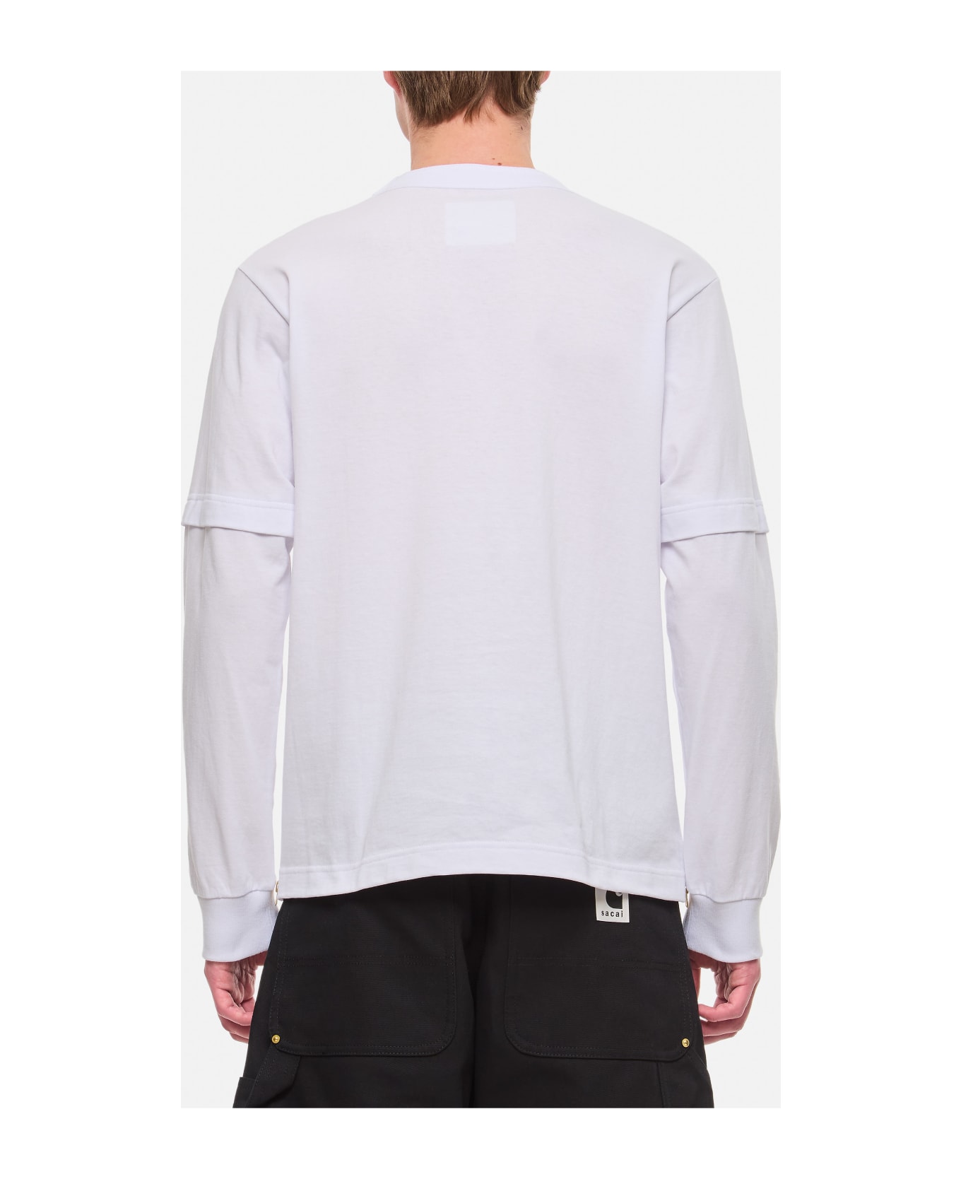 Sacai X Carhartt Wip L/s Cotton T-shirt - White