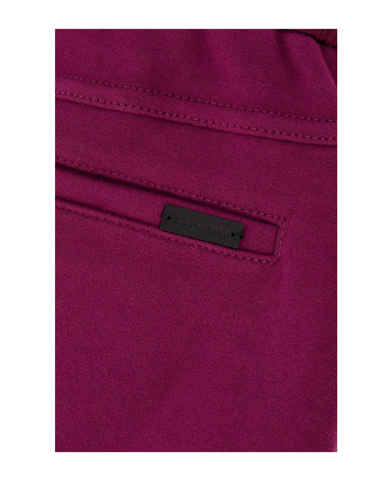 Saint Laurent Tyrian Purple Cotton Joggers - FUCHSIA