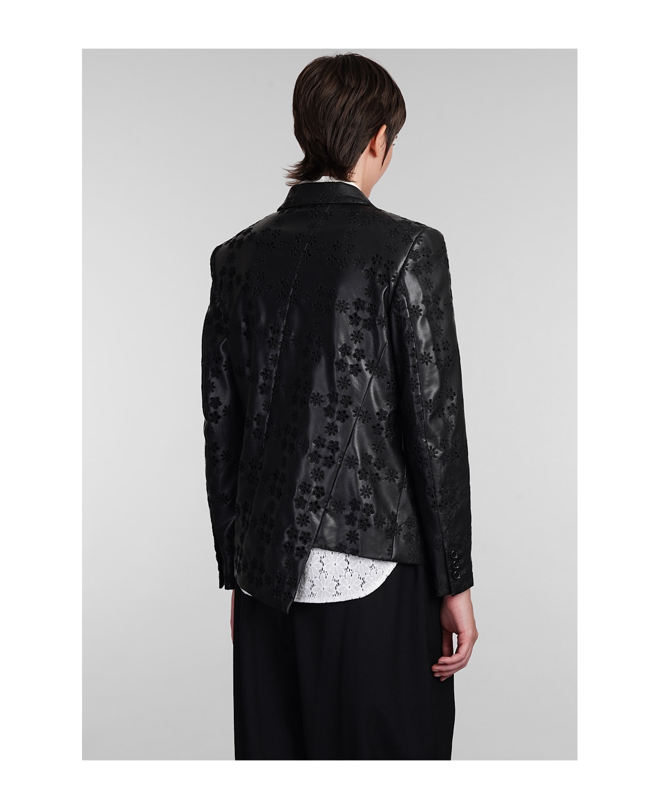 Comme des Garçons Leather Jacket In Black Polyuretan - black