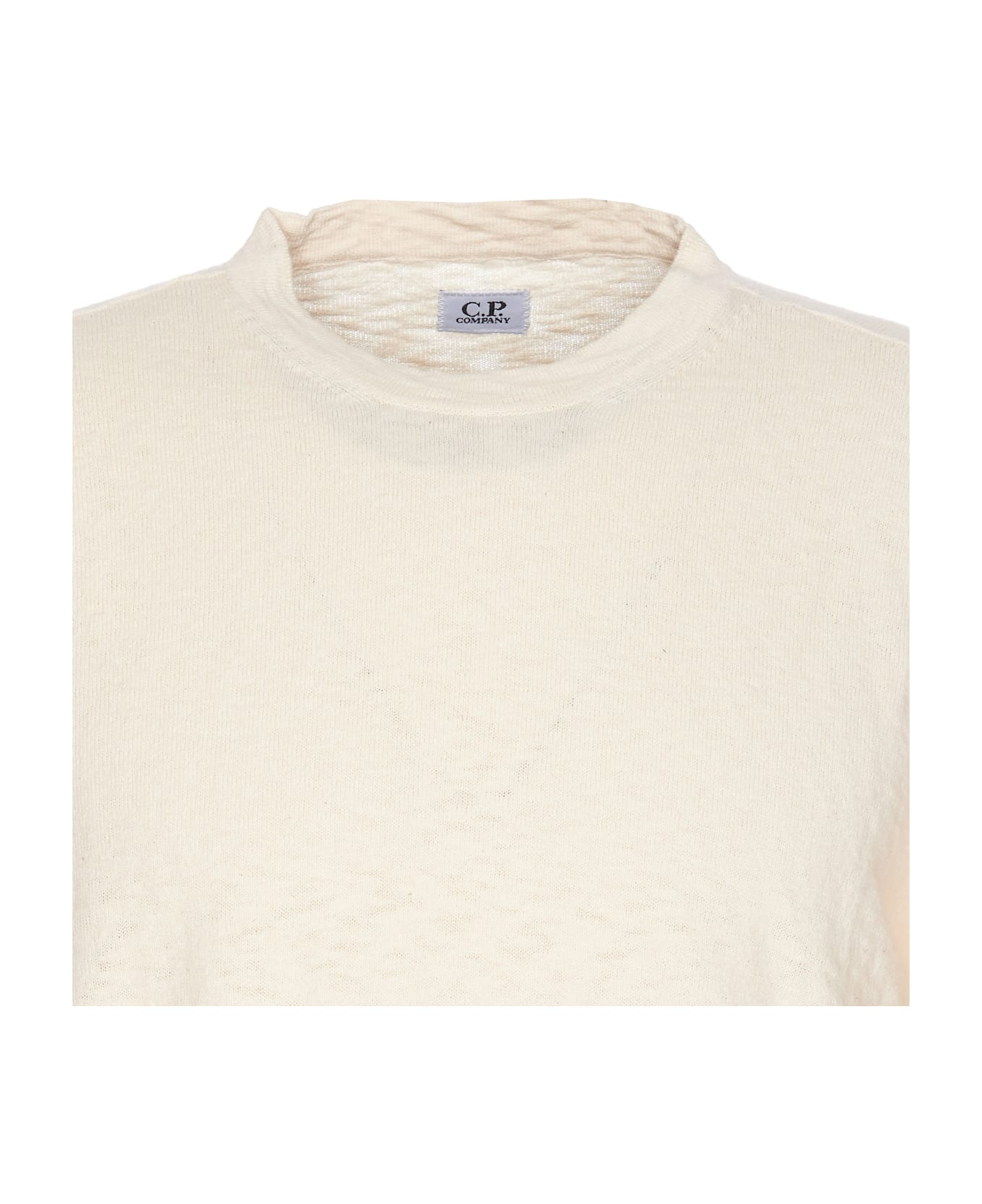 C.P. Company Logo Sweater - White