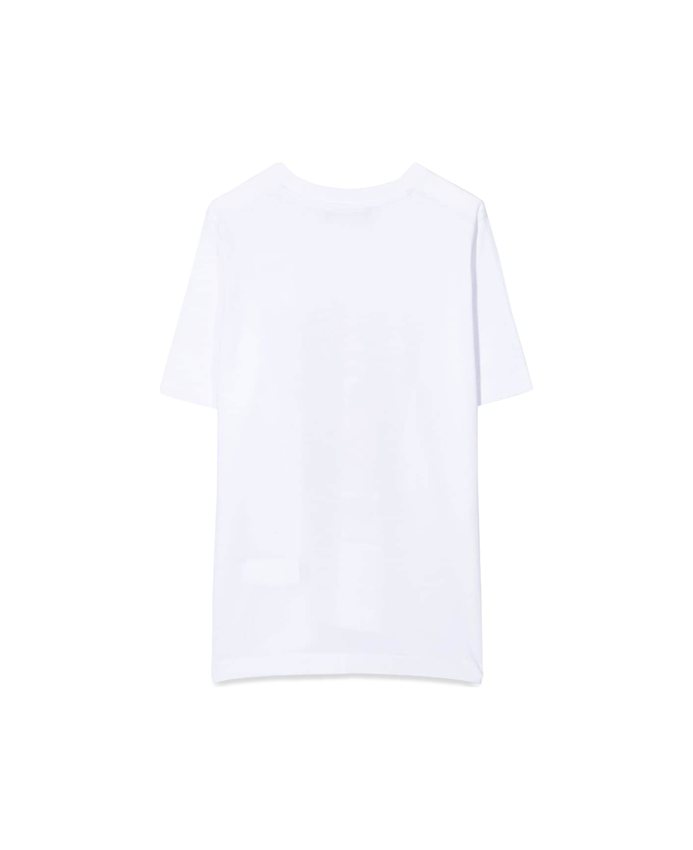 Dsquared2 Front Logo And Leaf Print T-shirt - WHITE