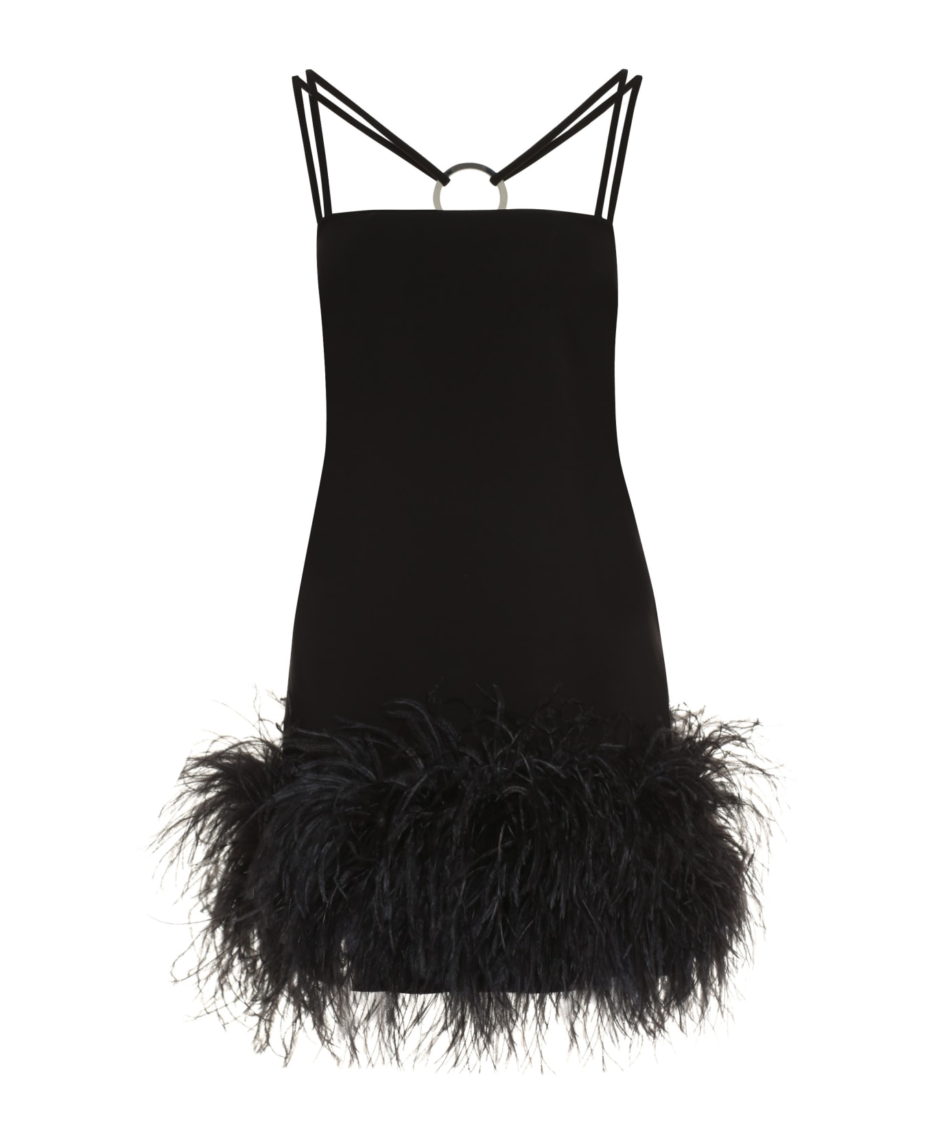 The Attico Fujico Feather Dress - Black