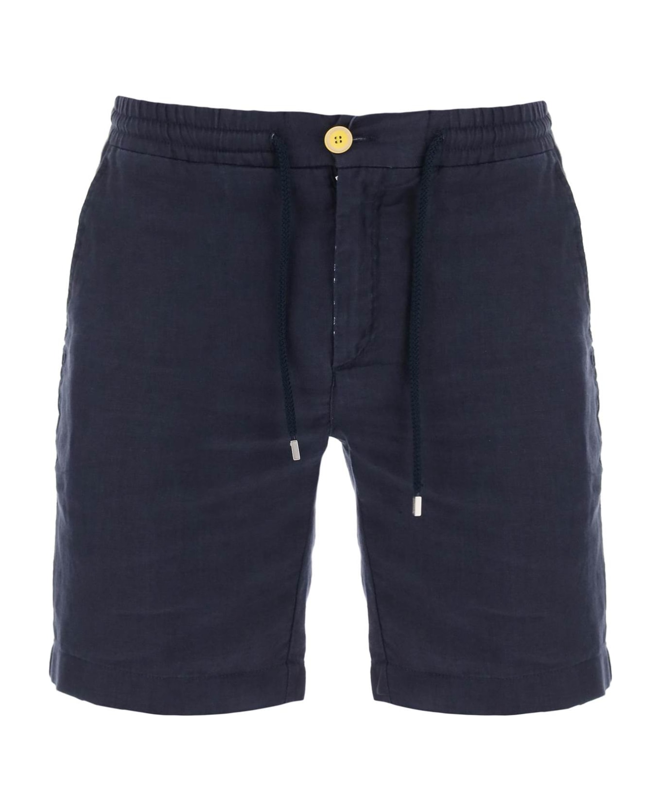 Vilebrequin Linen Drawstring Shorts - BLU MARINO (Blue)
