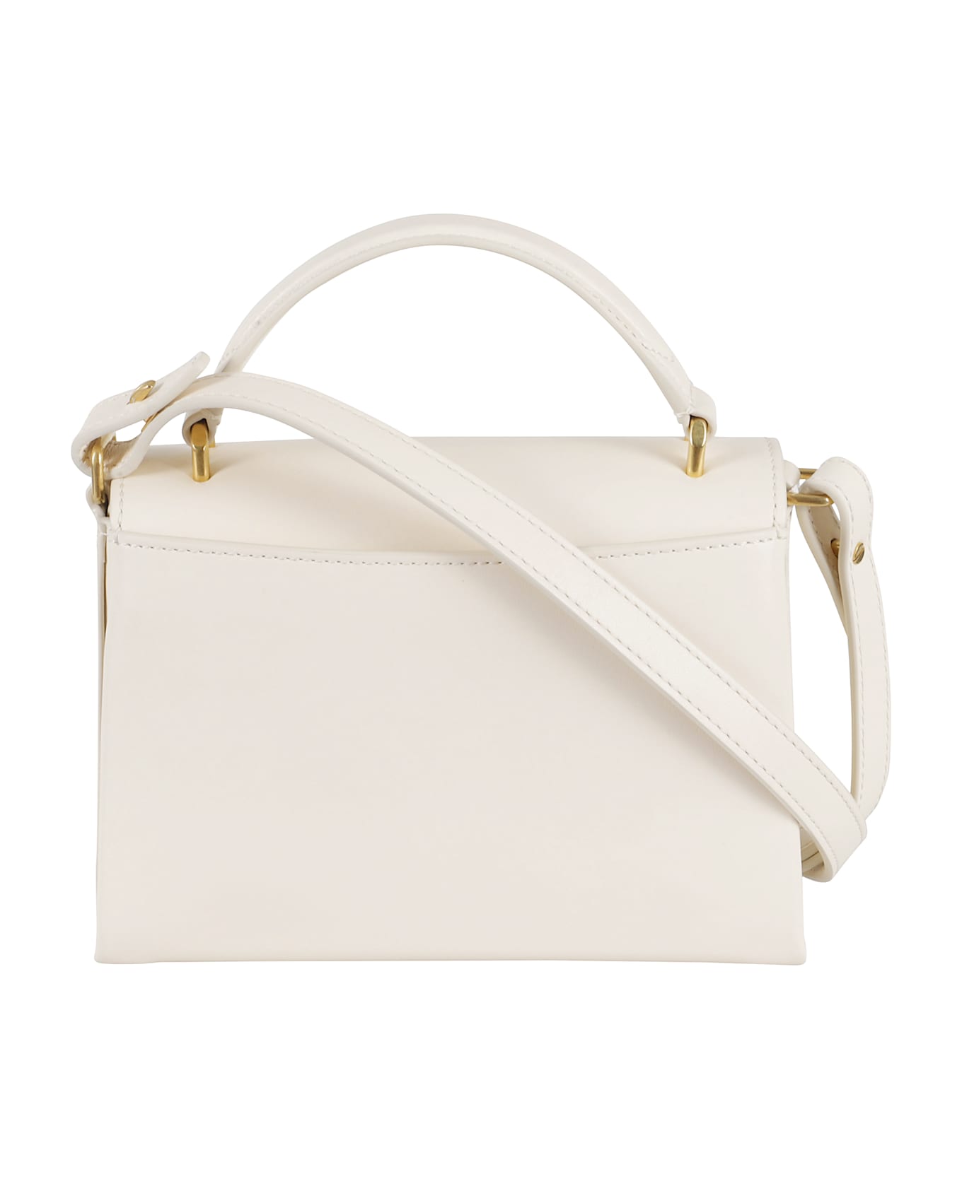 Mulberry Small Lana Top Handle High Gloss Leather - Eggshell