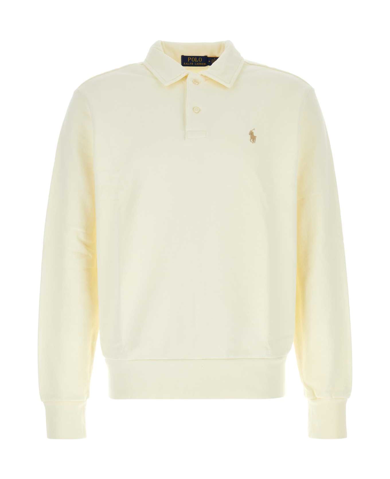 Polo Ralph Lauren Ivory Cotton Polo Shirt - CLUBHOUSECREAM