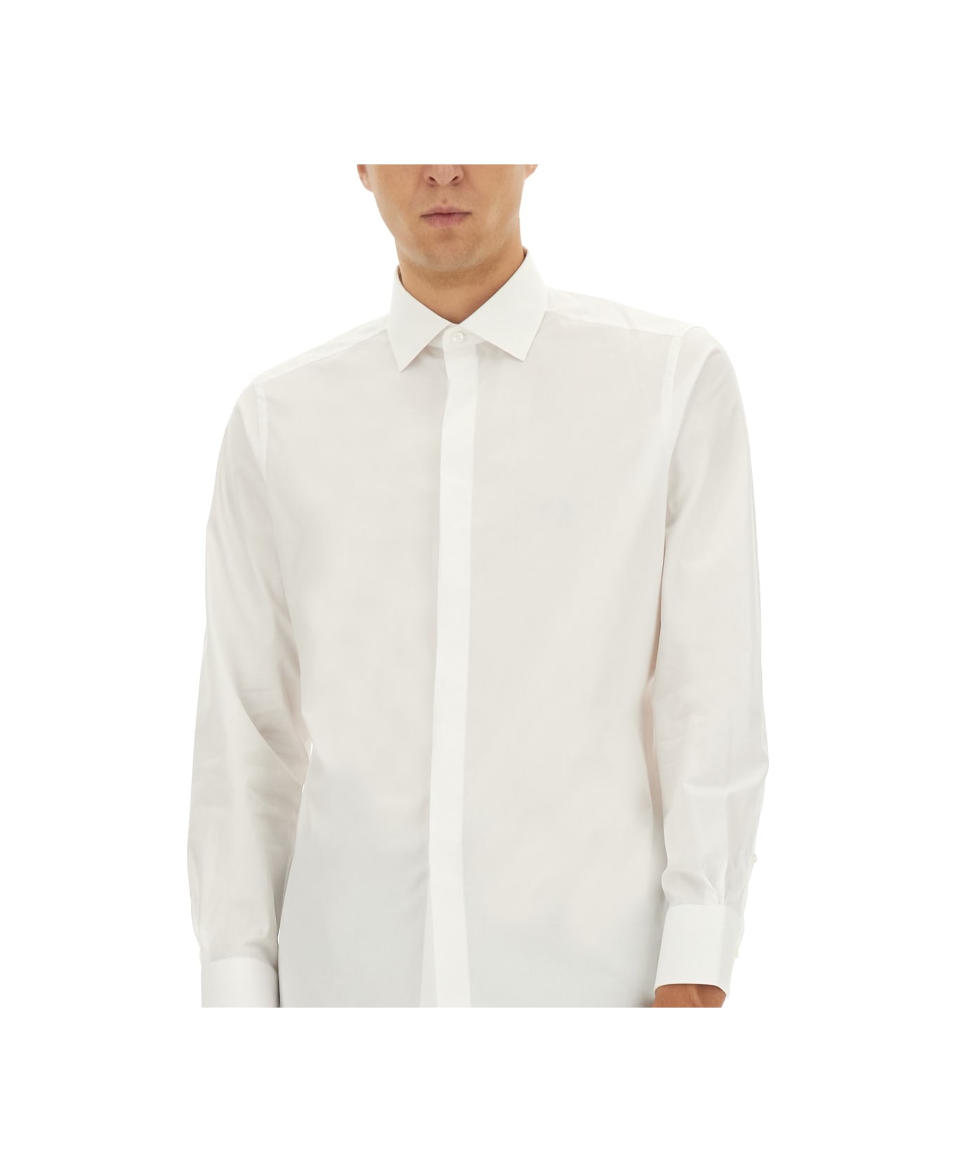 Zegna Cotton Shirt - WHITE