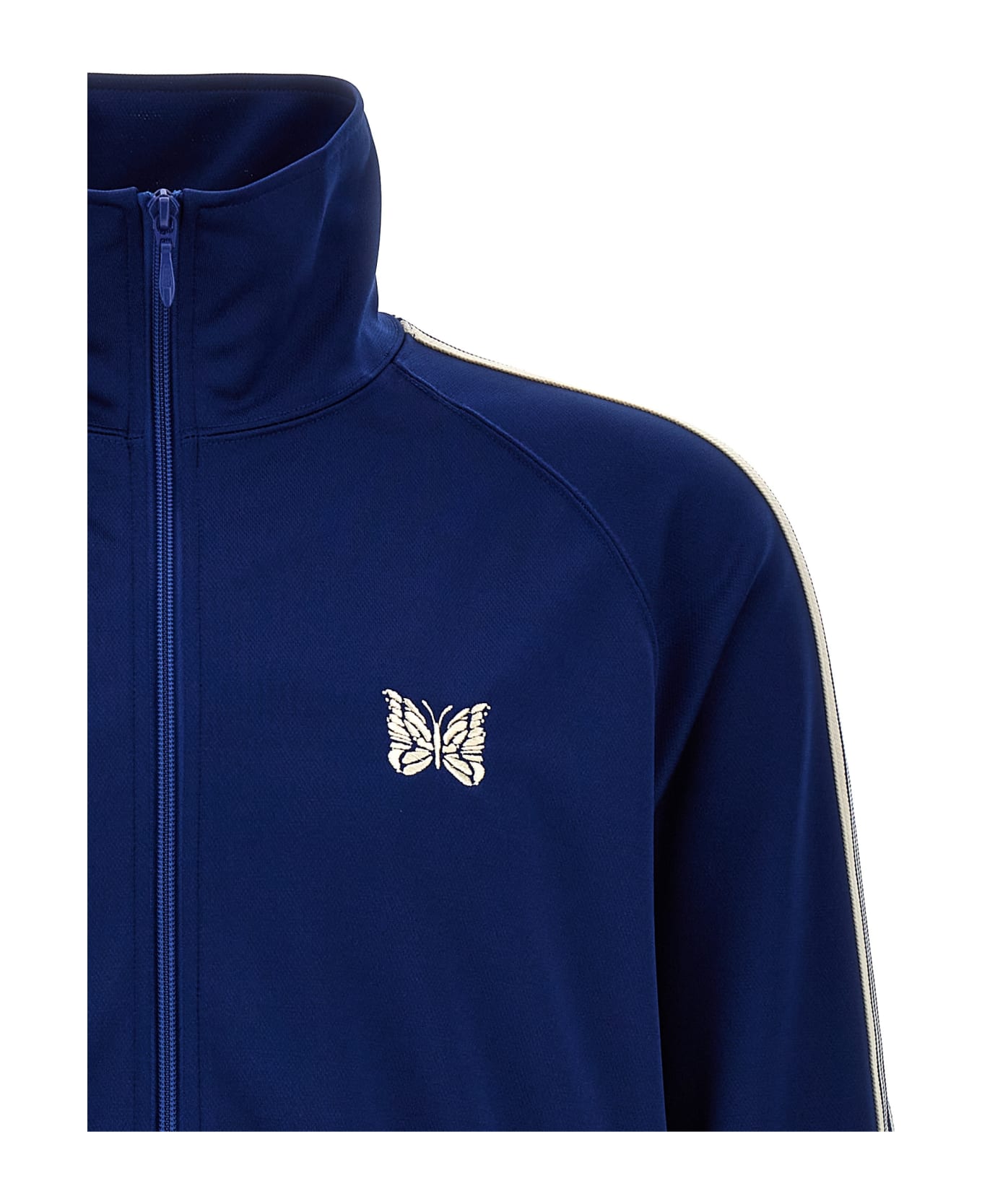 Needles Logo Embroidery Track Sweatshirt - Blue フリース