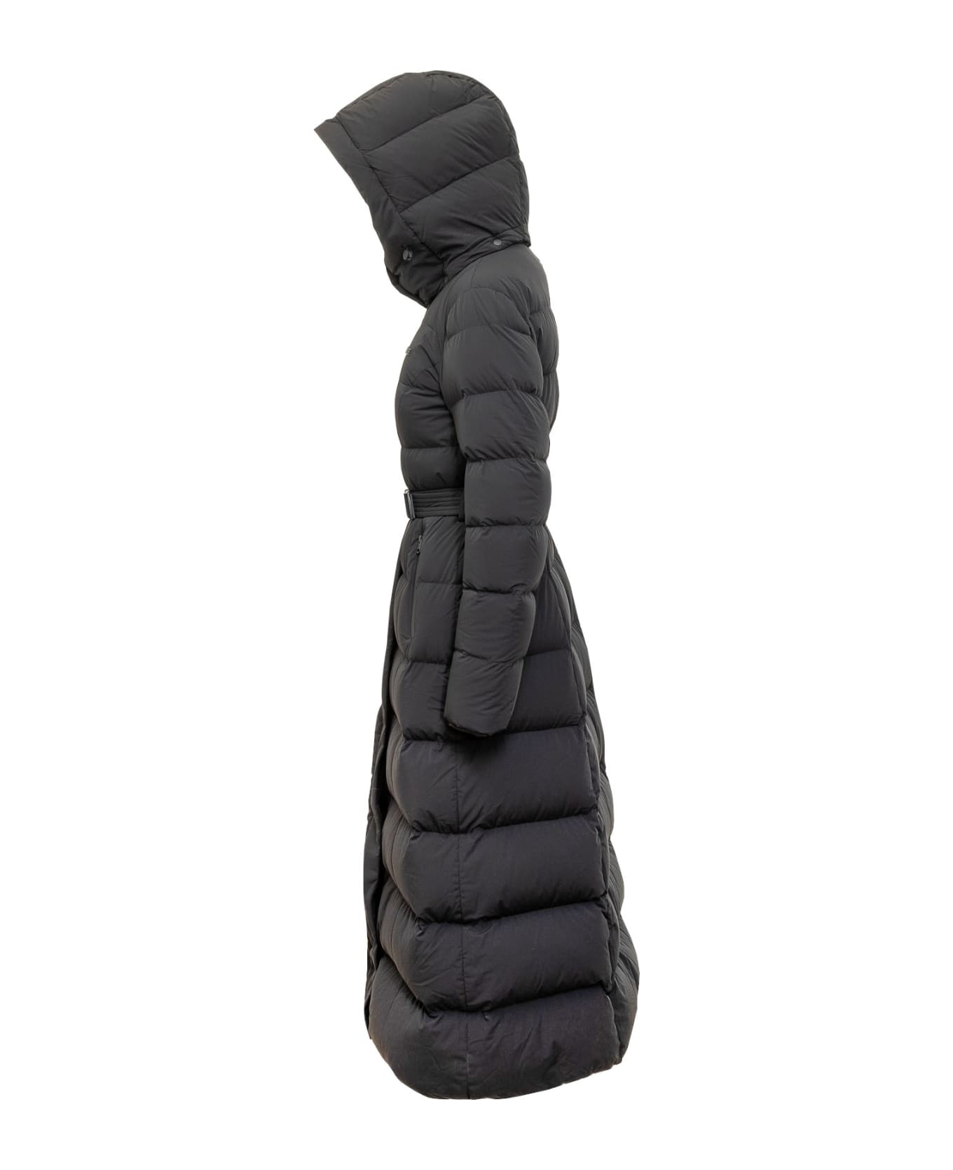 Mackage Long Coat With Logo - BLACK