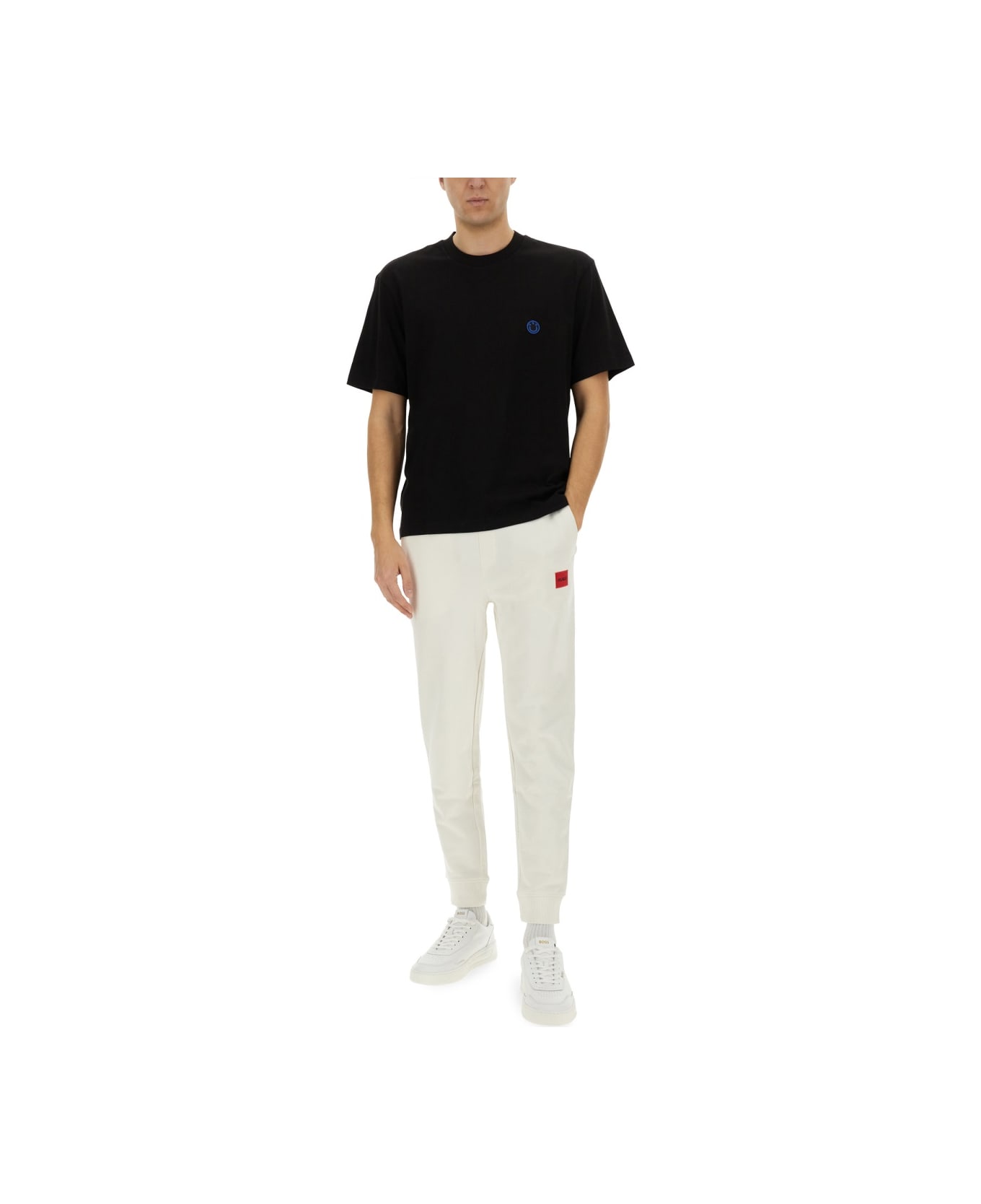 Hugo Boss Cotton Jogger Pants - WHITE