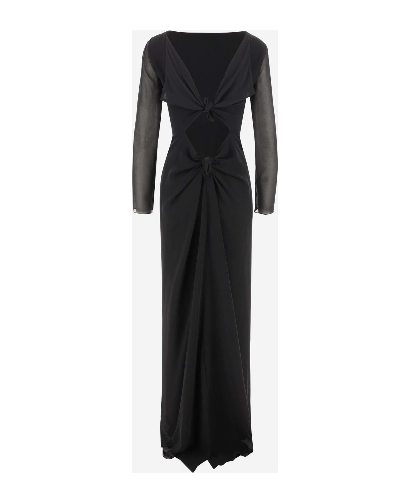 Stephan Janson Silk Long Dress - Black ワンピース＆ドレス
