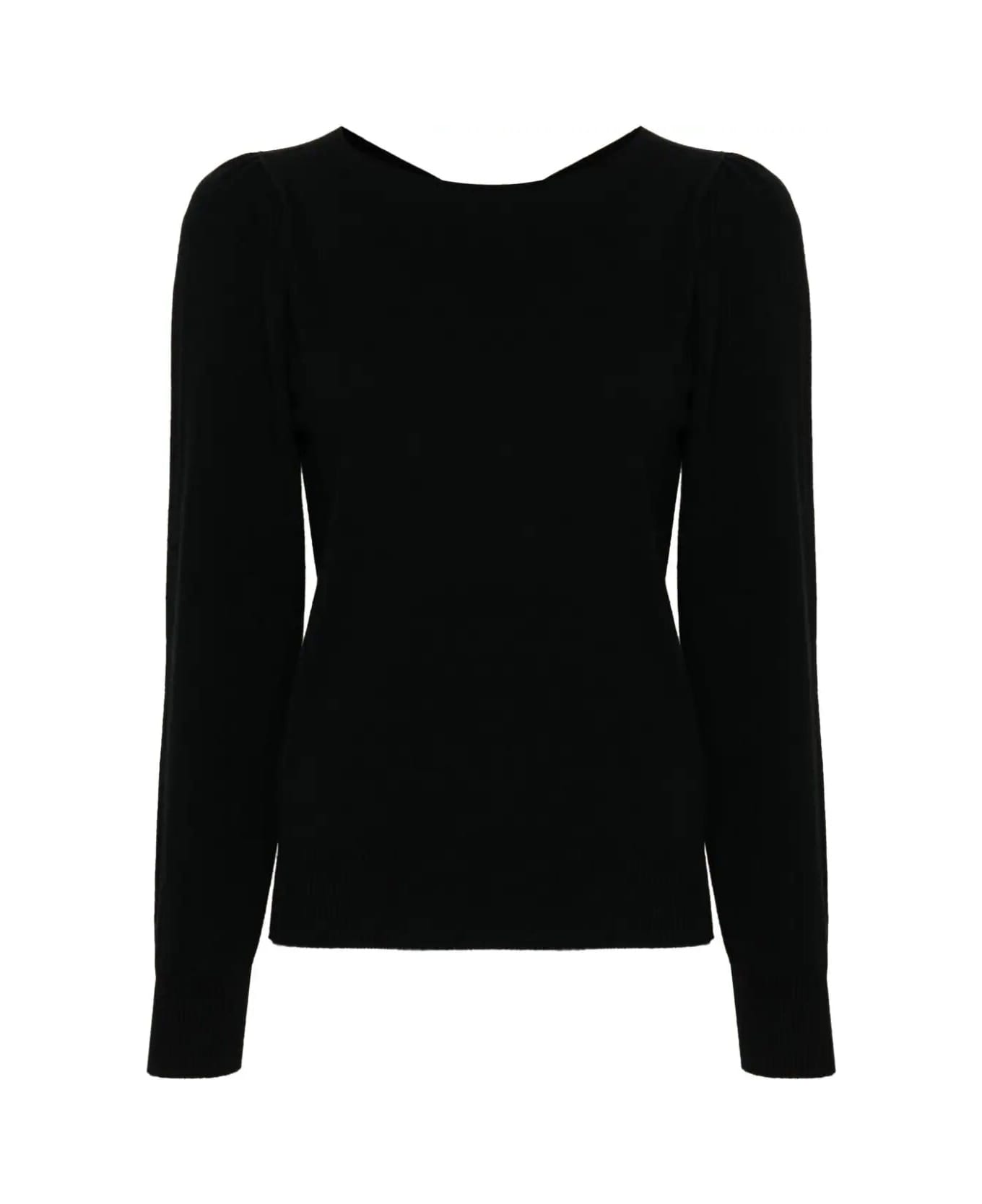 TwinSet Long Sleeves Crew Neck Sweater - Black