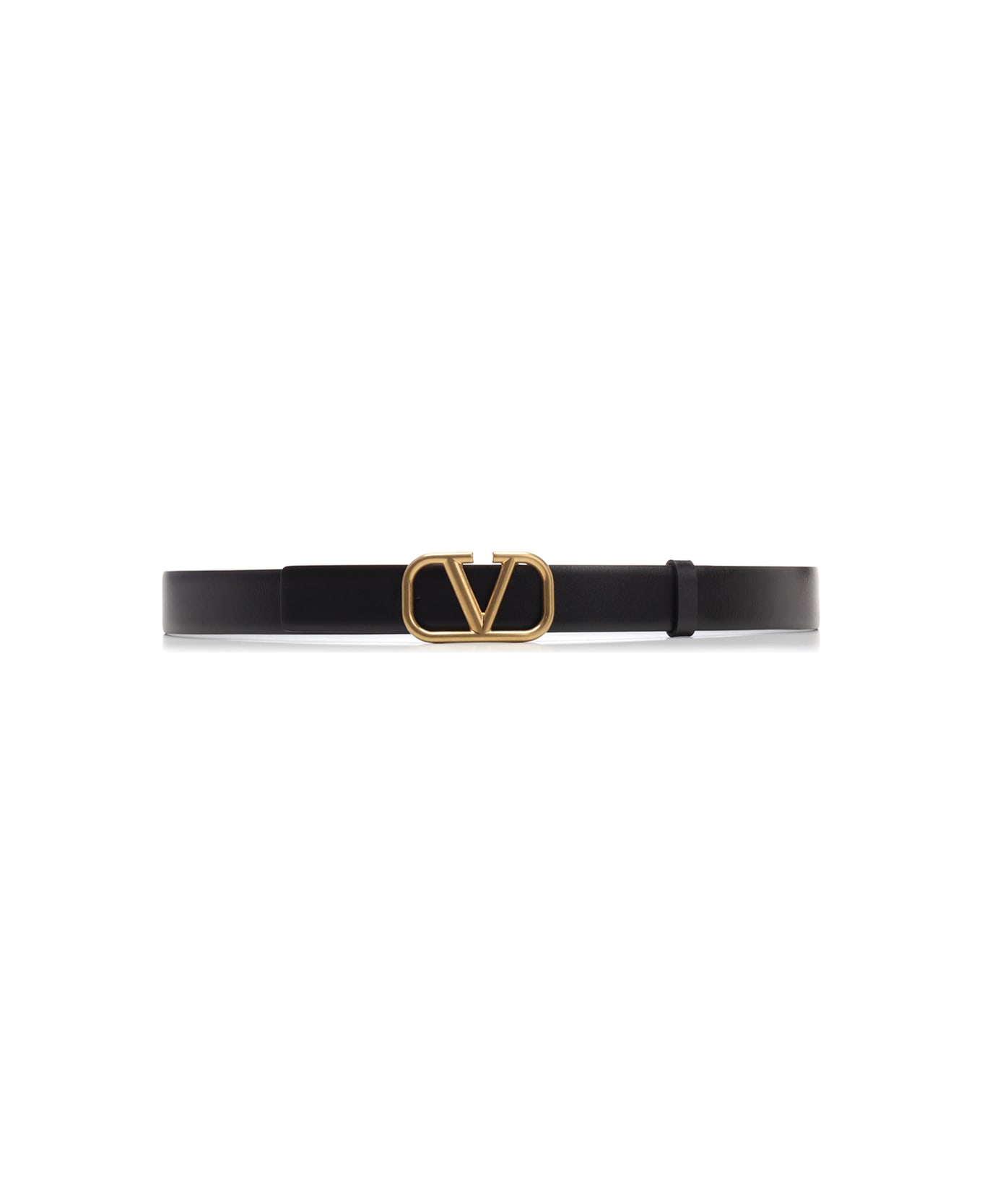 Valentino Garavani 'v Logo' Belt - BLACK