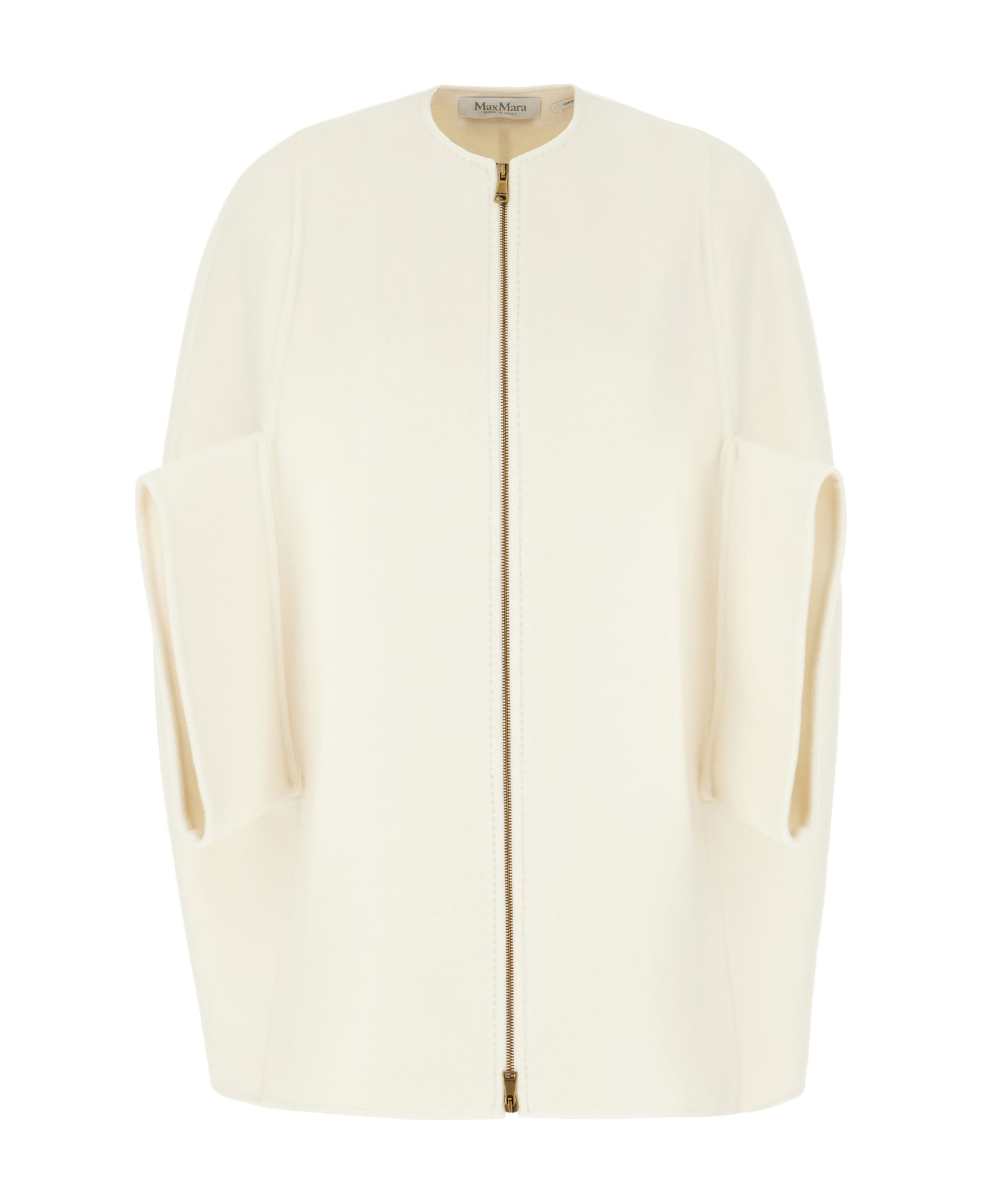 Max Mara Ivory Cashmere Coat - Bianco