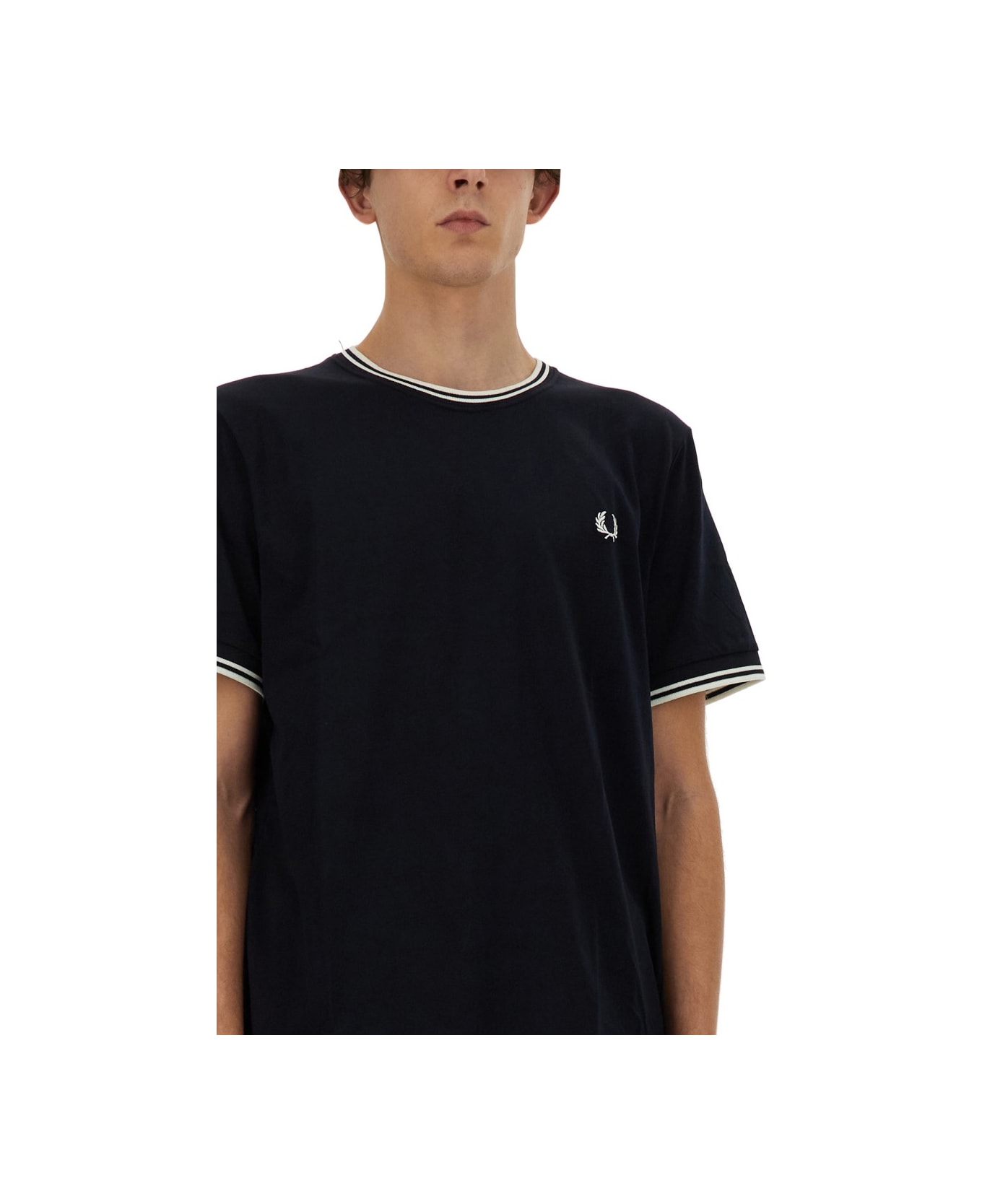Fred Perry T-shirt With Logo - BLUE