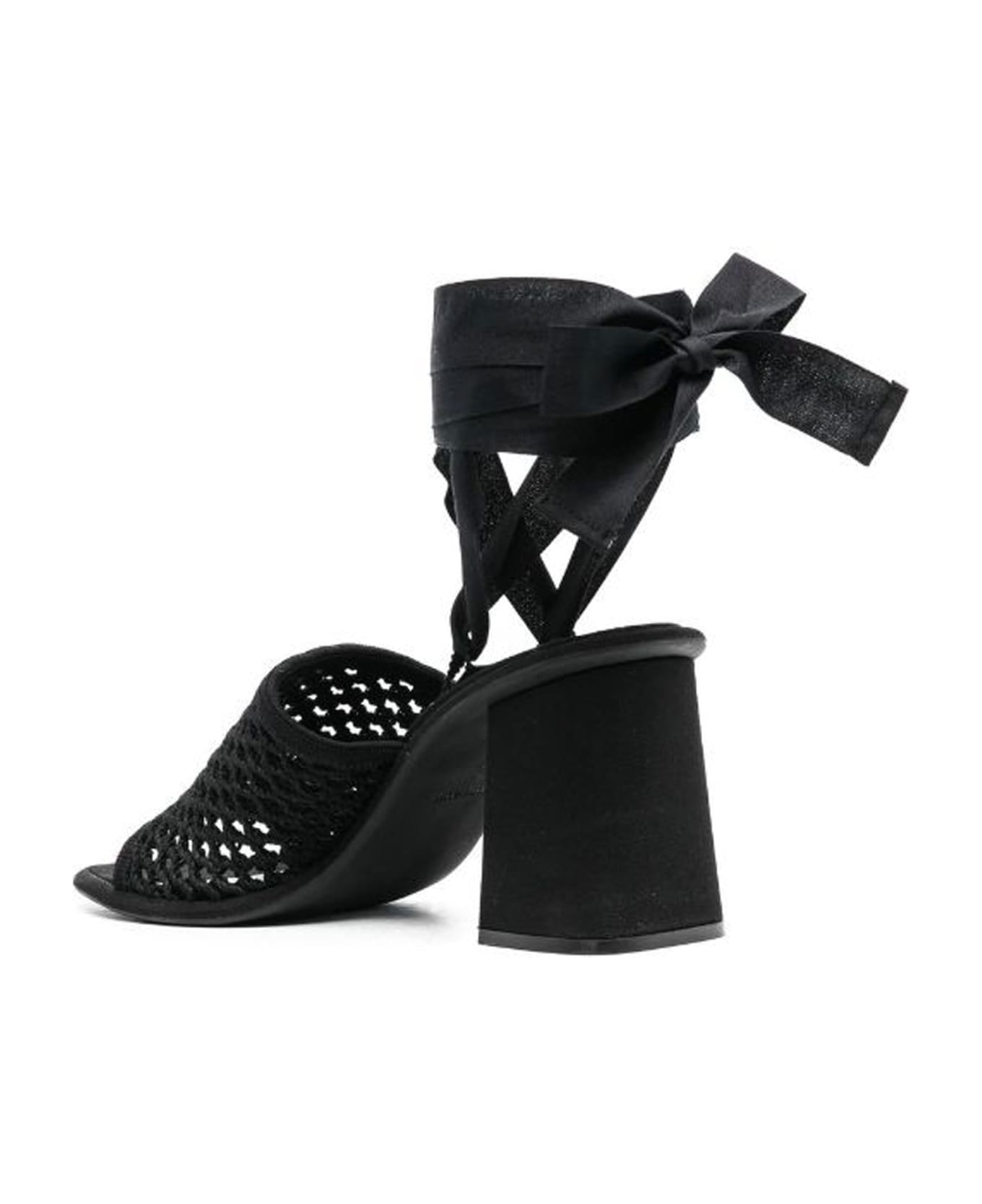 Miu Miu Ankle Tie-fastening Sandals - Black