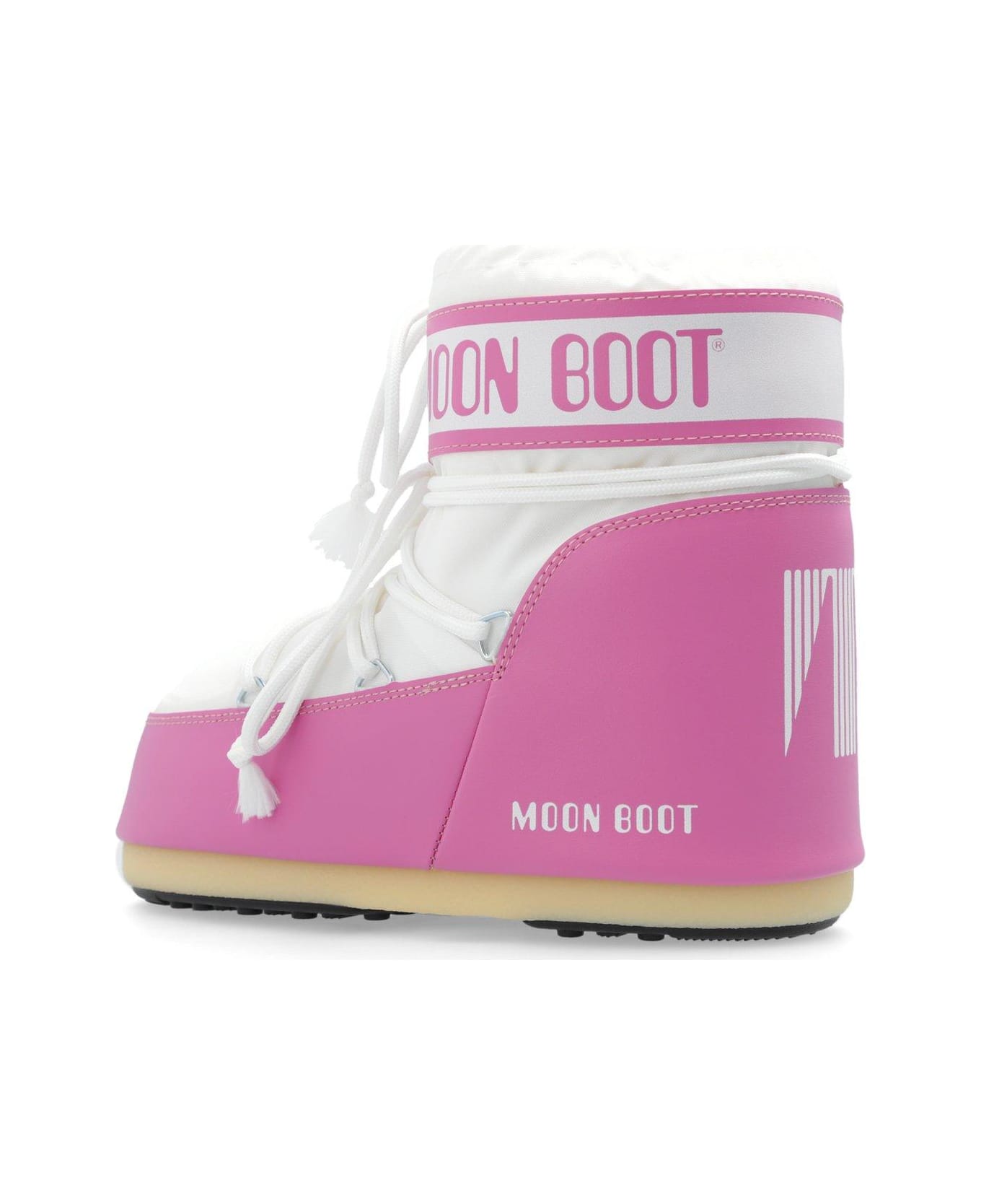 Moon Boot Icon Logo Printed Lace-up Boots - Rosa