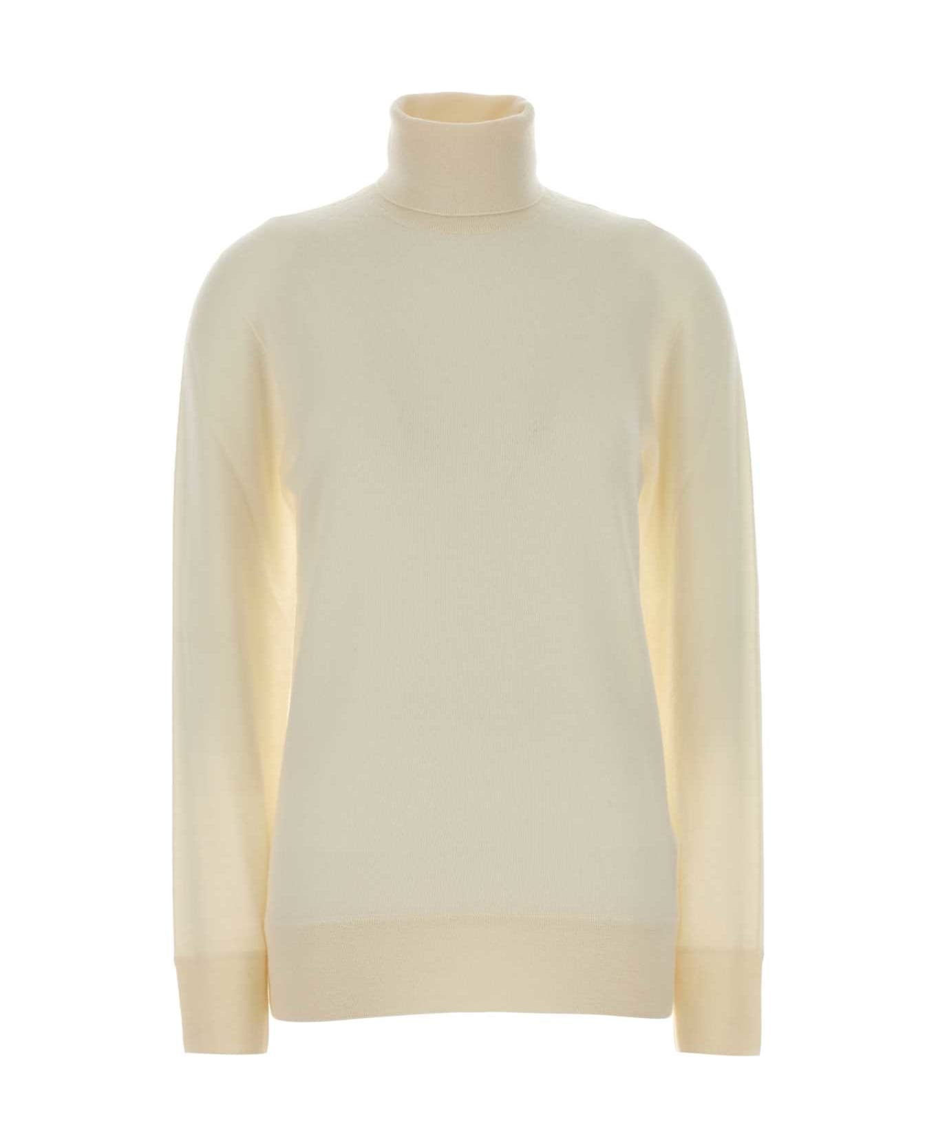 The Row Ivory Cashmere Lizzy Sweater - IVORY