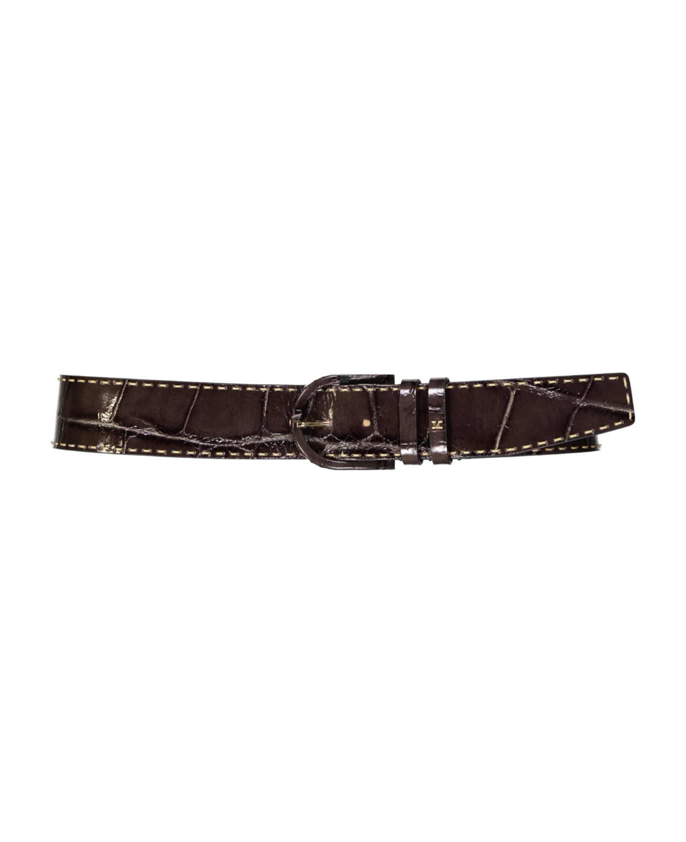Max Mara Accessori Waist1 Leather Belt - Brown