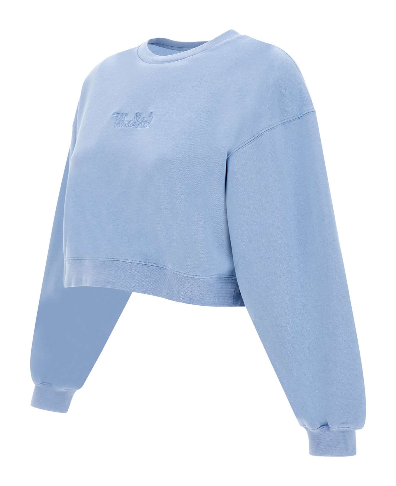 Woolrich "cotton Fleece Logo Crewneck" Sweatshirt - BLUE