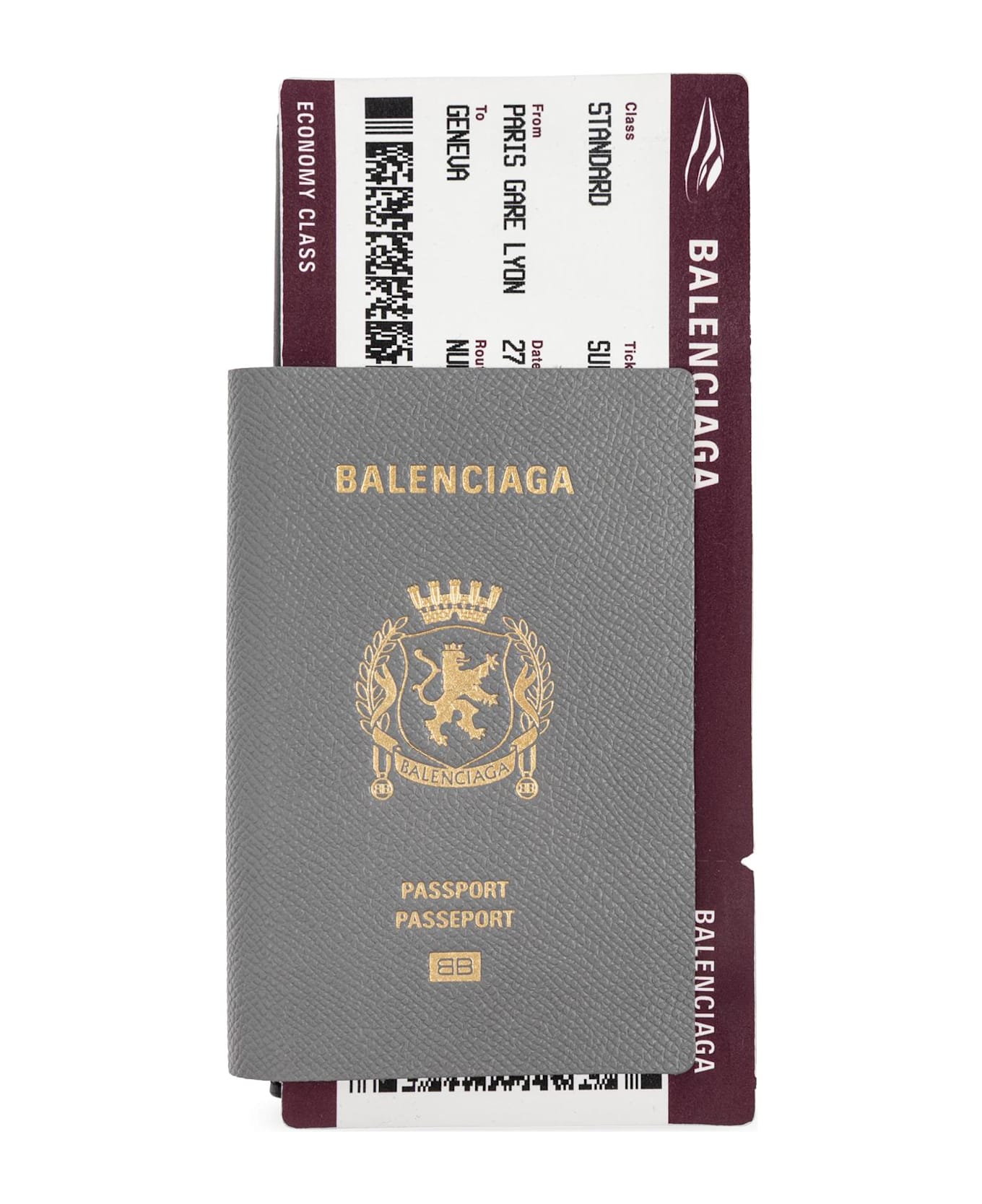 Balenciaga Leather Wallet - GREY